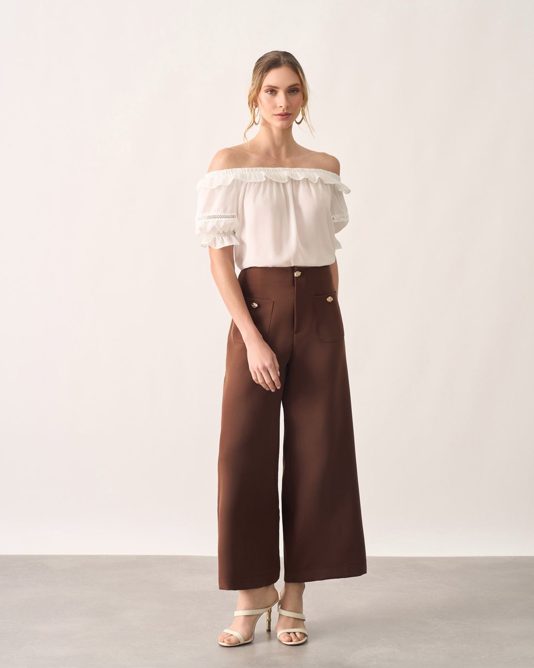 Blusa Crepe Ciganinha Babados - Milalai Blusa Crepe Ciganinha Babados - Milalai