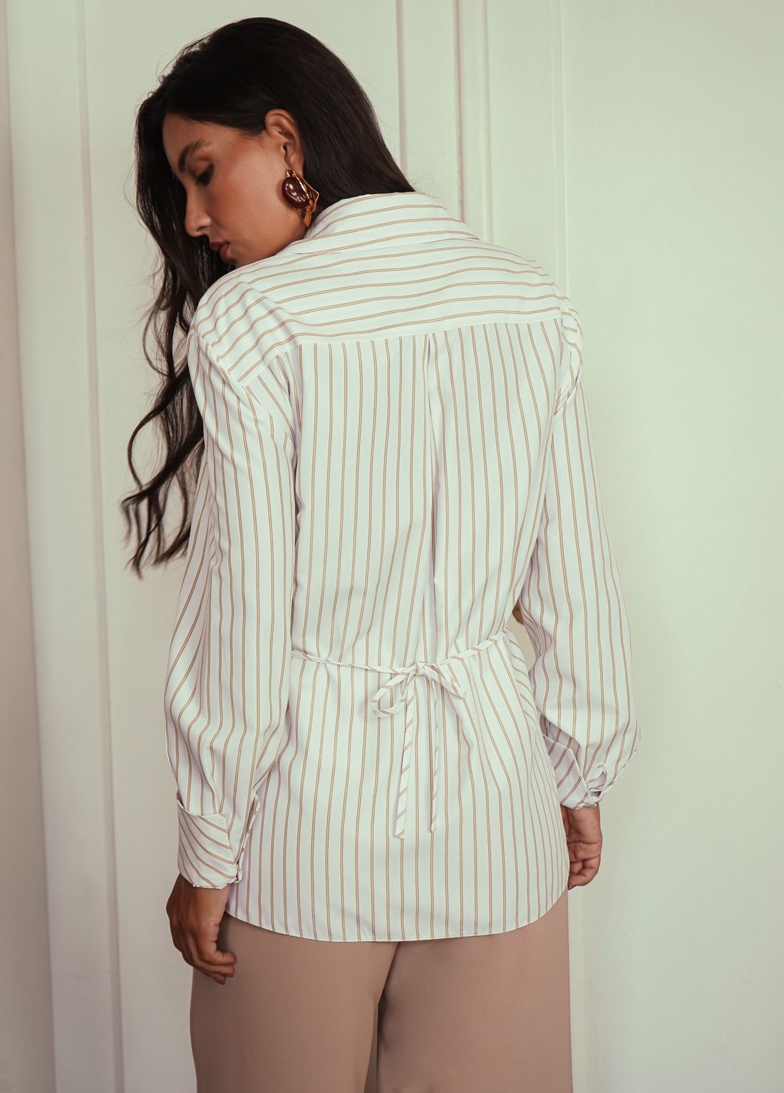 Camisa Listrada Amarração - Donna Ritz Camisa Listrada Amarração - Donna Ritz