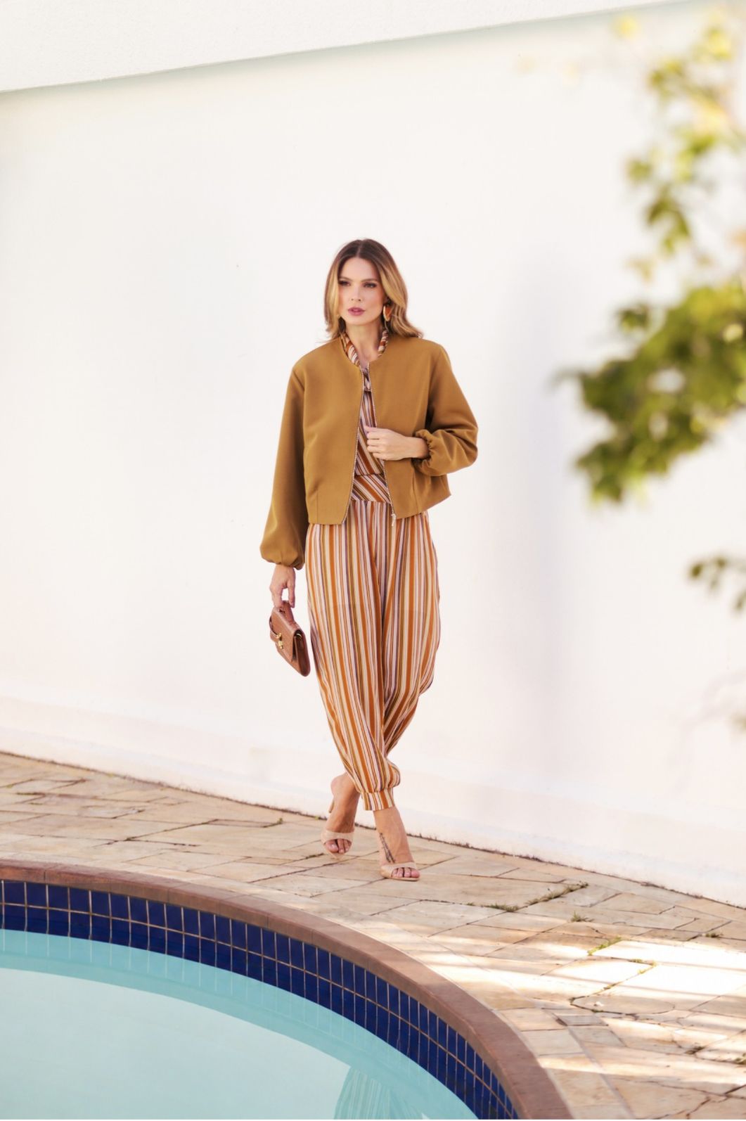 Calça Hárem Listrada - Donna Ritz
