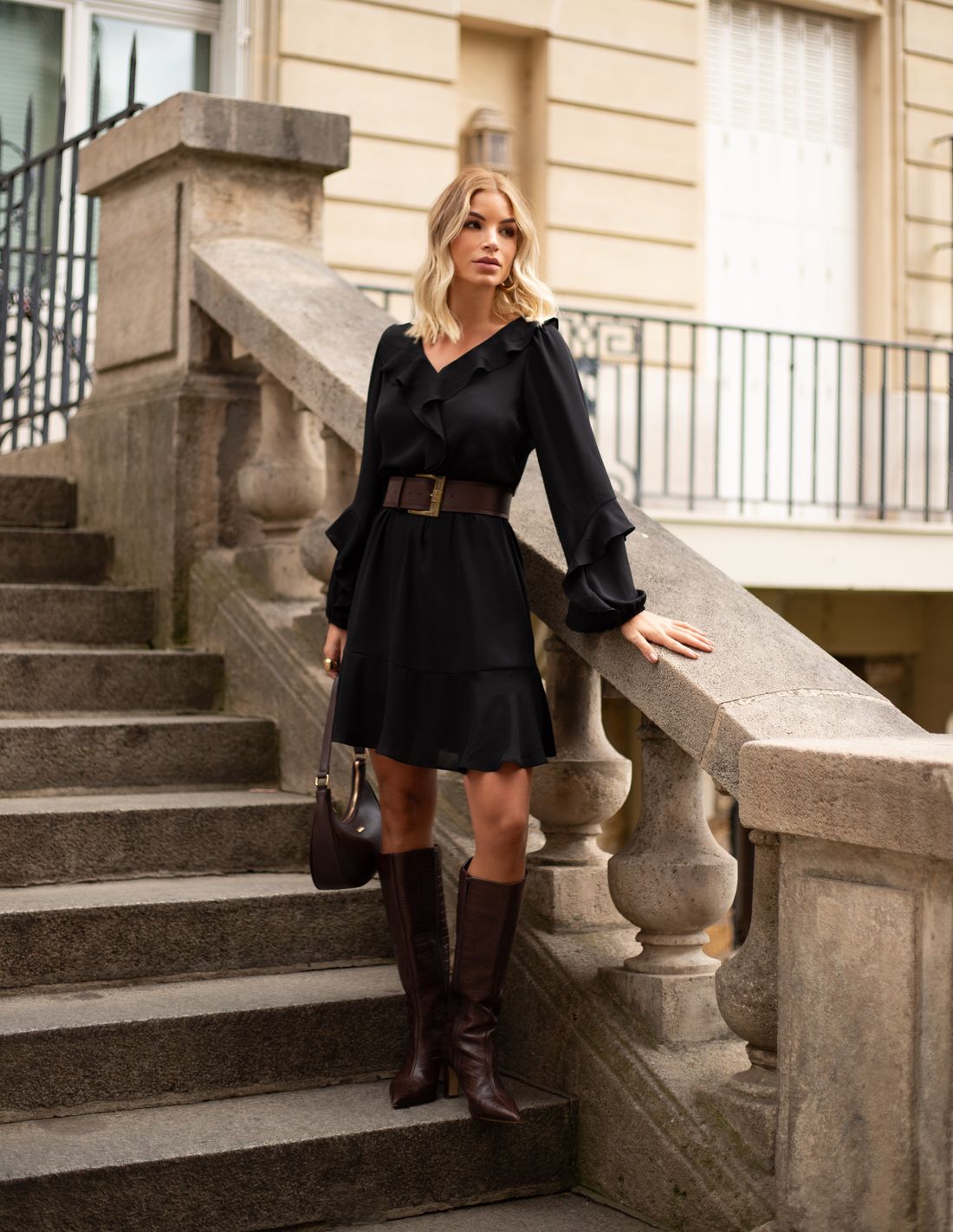 Vestido Com Jabots - Doce Flor Vestido Com Jabots - Doce Flor