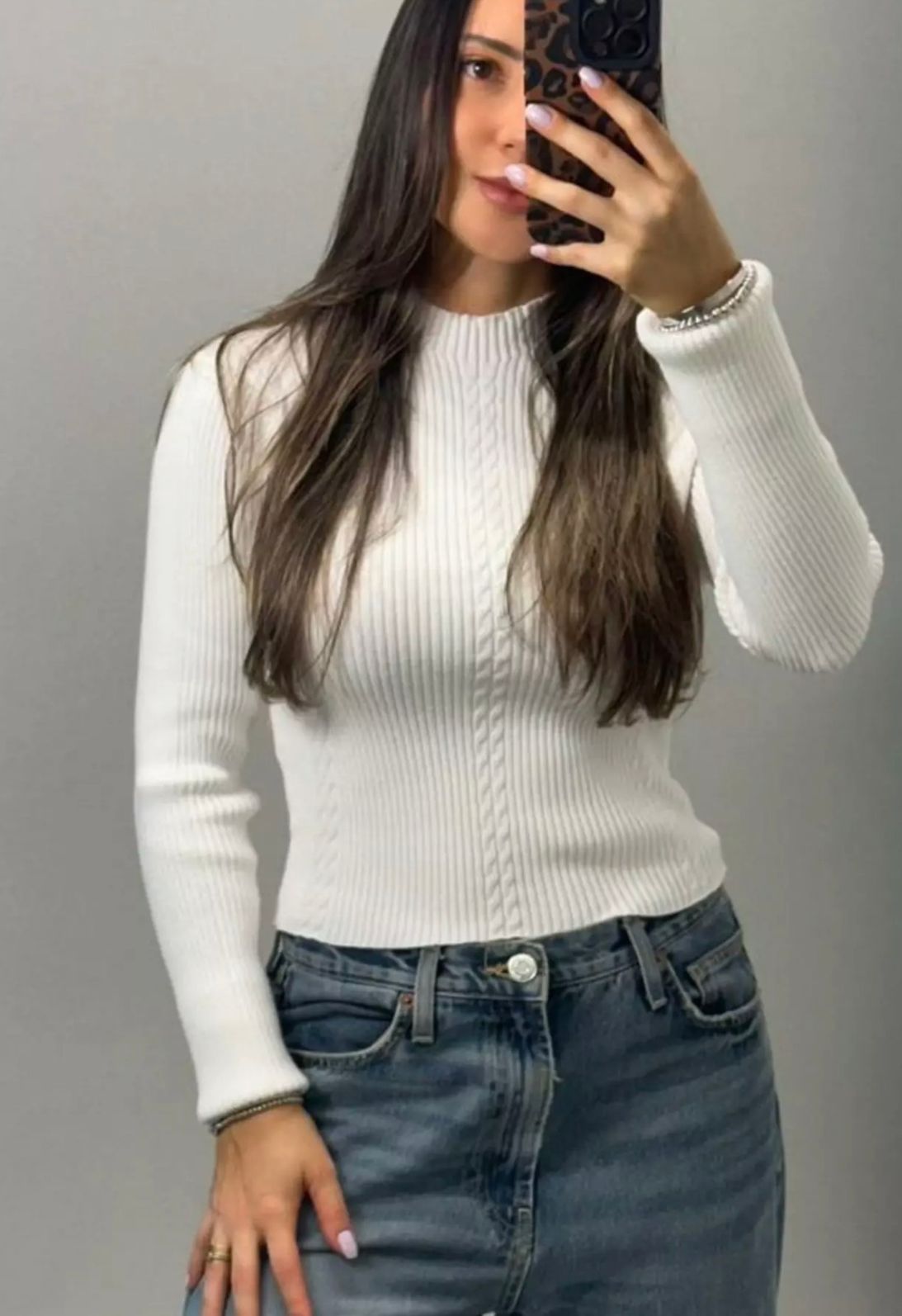 Blusa Tricot Modal Manga Longa Blusa Tricot Modal Manga Longa