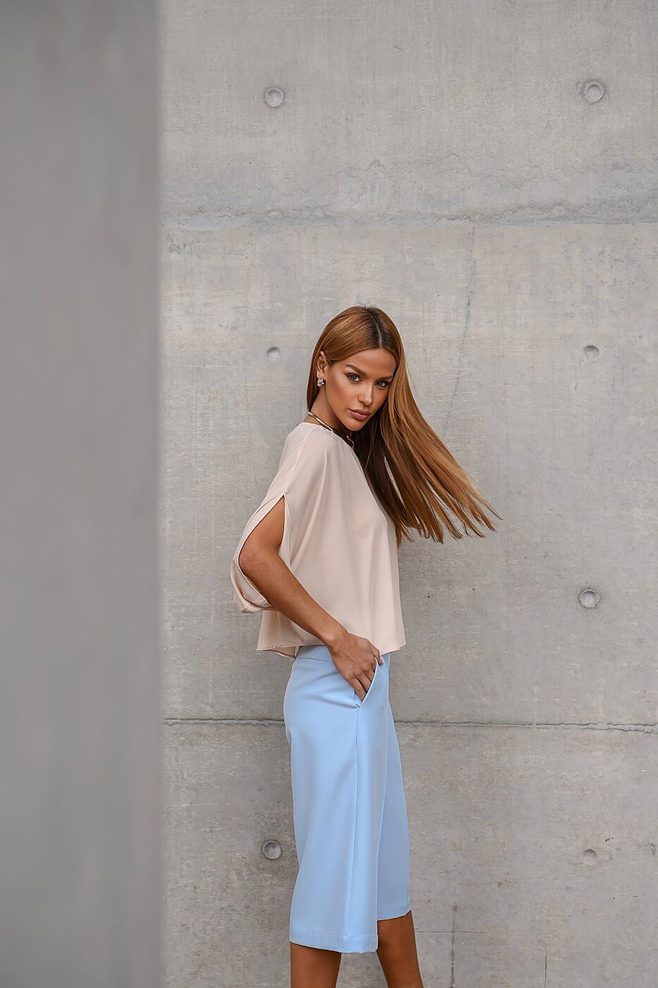 Blusa Crepe Capa Com Franzido - Doce Flor