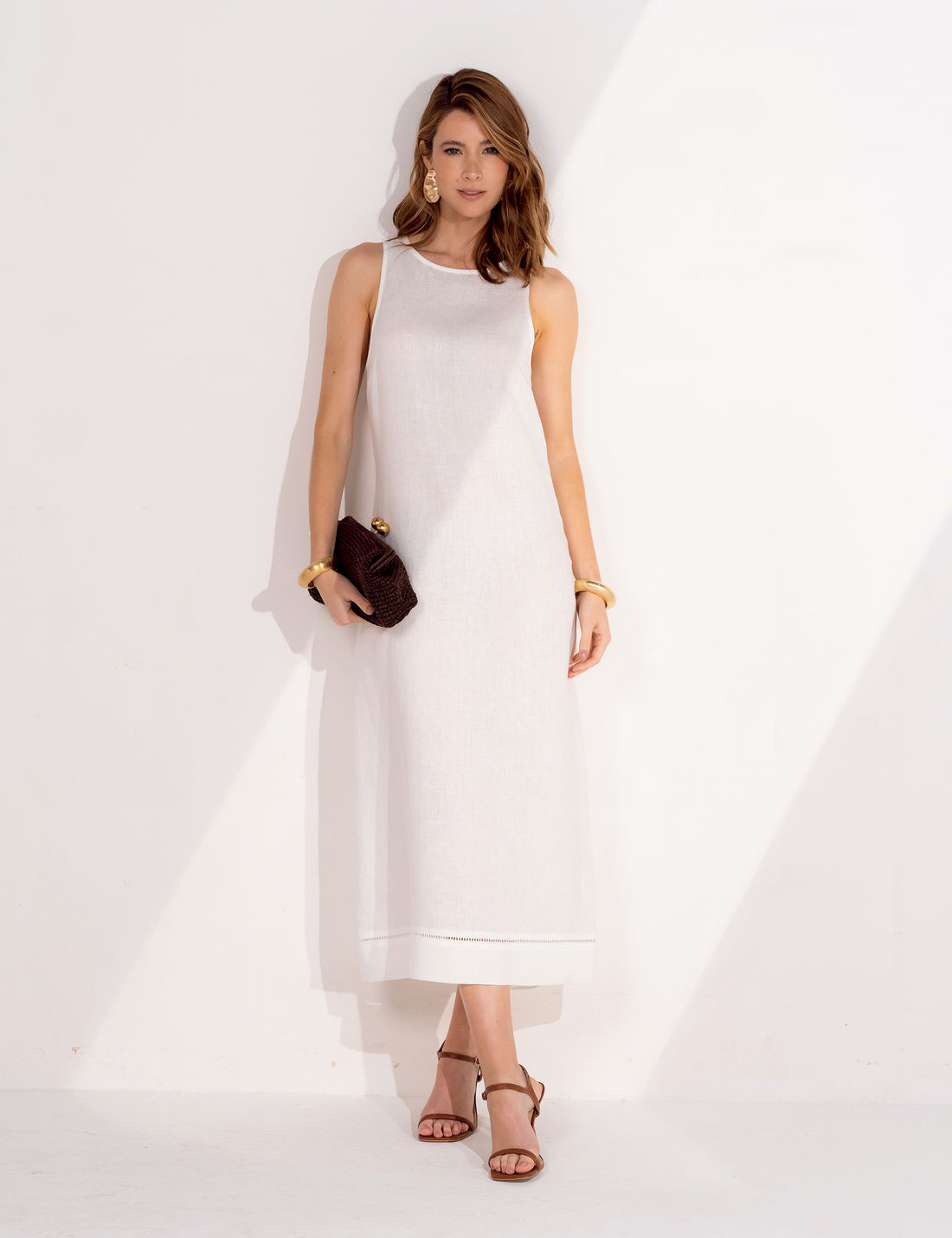 Vestido 100% Linho - Unique Chic Vestido 100% Linho - Unique Chic