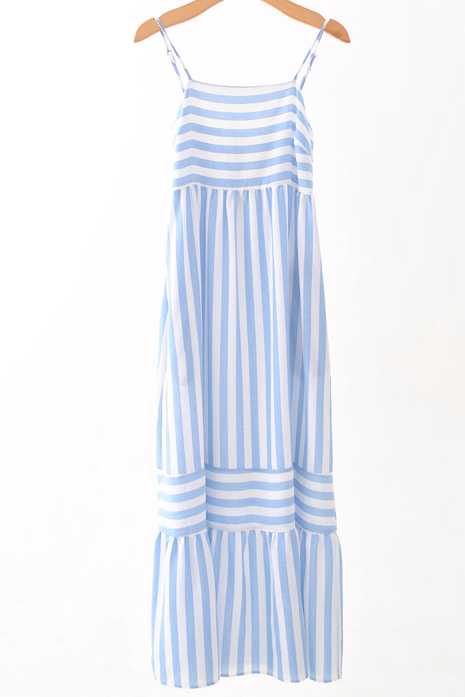 Vestido Midi Longo Listrado