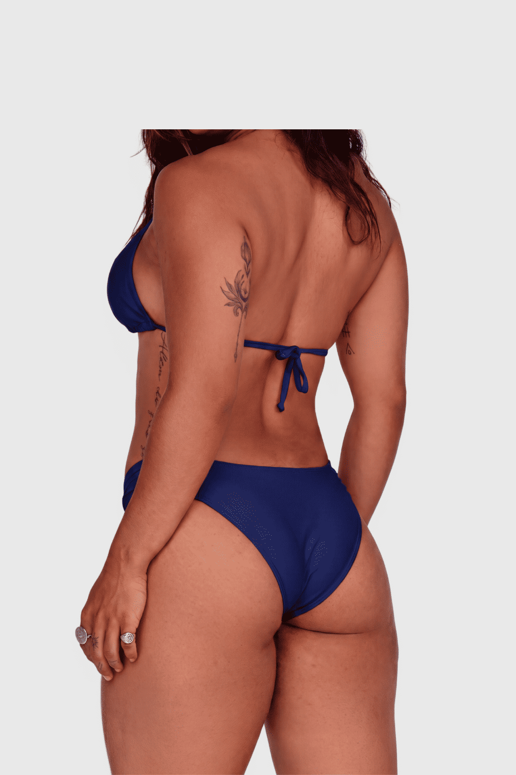 CONJUNTO BIQUÍNI | MEIA TAÇA MÔNACO ARGOLA + BORBOLETA AZUL MARINHO