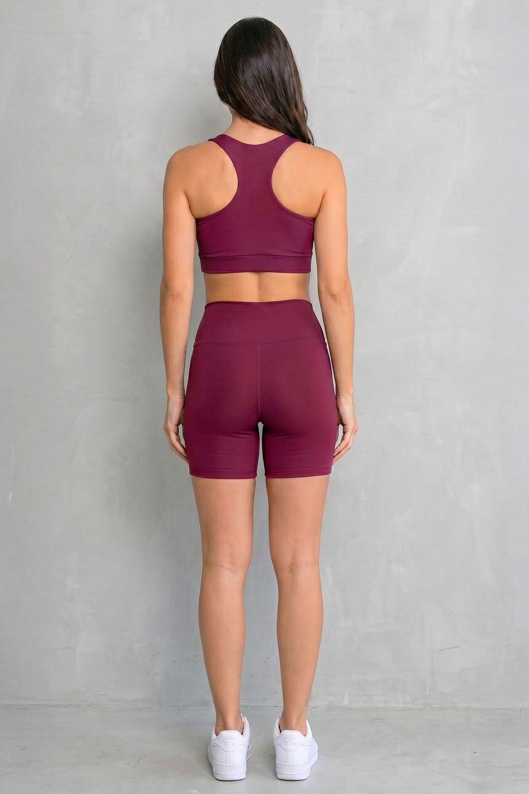 SHORT FITNESS FEMININO VINHO BENDITO FAROL - ZERO TRANSPARÊNCIA