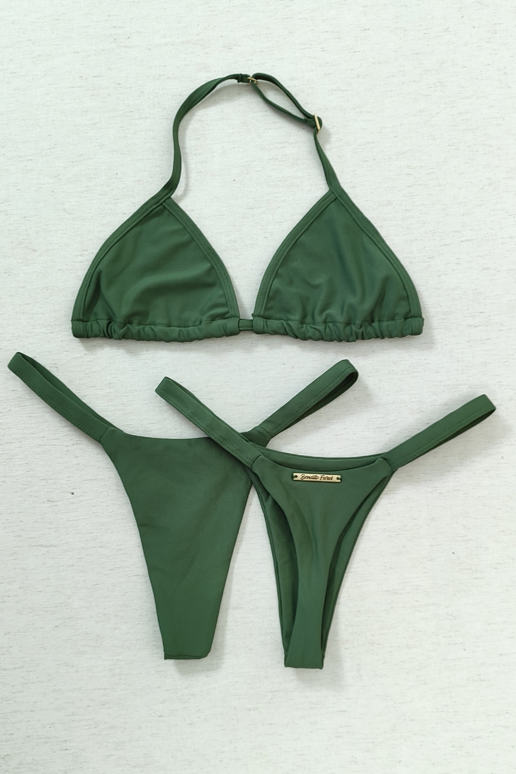 CONJUNTO MARQUINHA BABY | TOP VIES + CALCINHA BABY FIO VERDE MILITAR CONJUNTO MARQUINHA BABY | TOP VIES + CALCINHA BABY FIO VERDE MILITAR