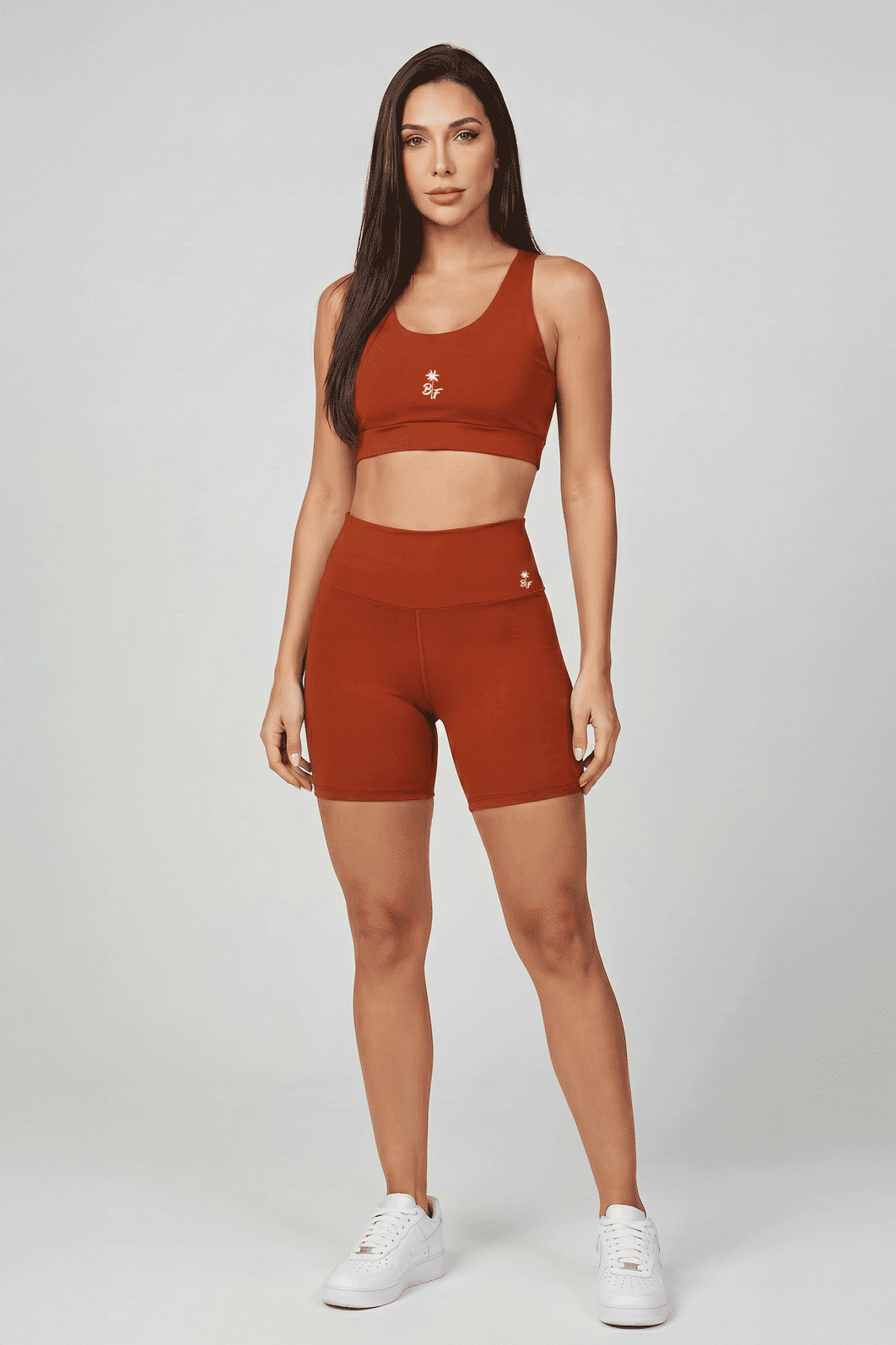 SHORT FITNESS FEMININO OCRE BENDITO FAROL - ZERO TRANSPARÊNCIA