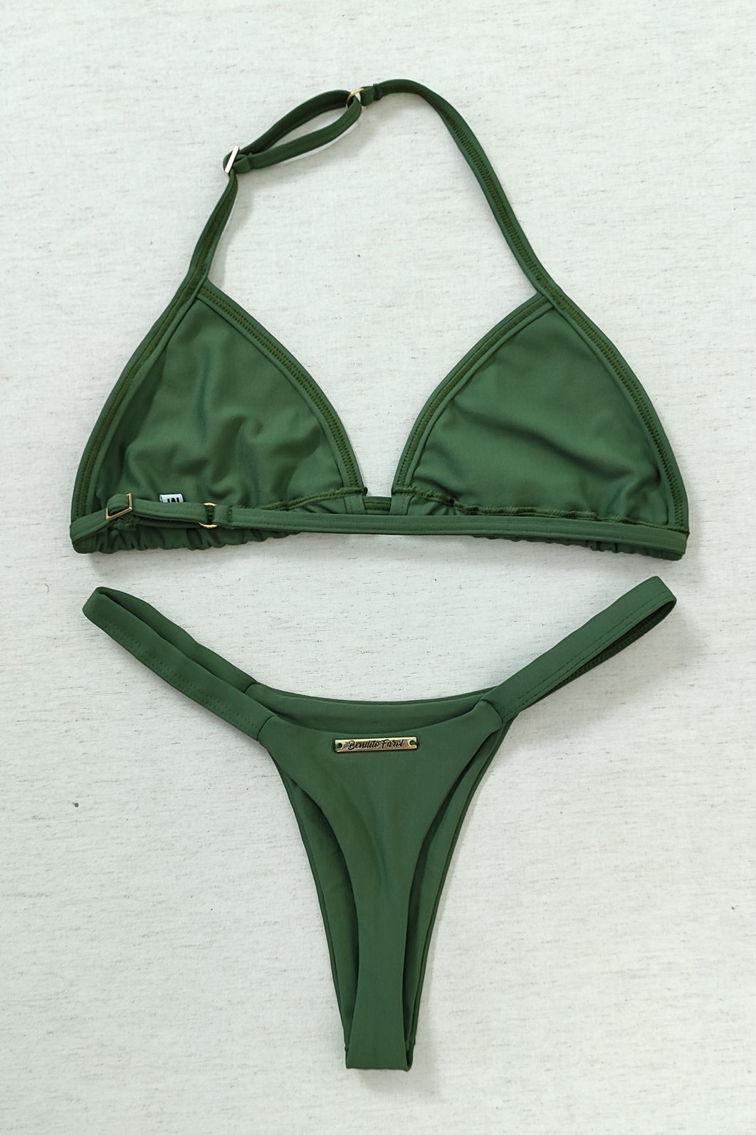 CONJUNTO MARQUINHA BABY | TOP VIES + CALCINHA BABY FIO VERDE MILITAR CONJUNTO MARQUINHA BABY | TOP VIES + CALCINHA BABY FIO VERDE MILITAR