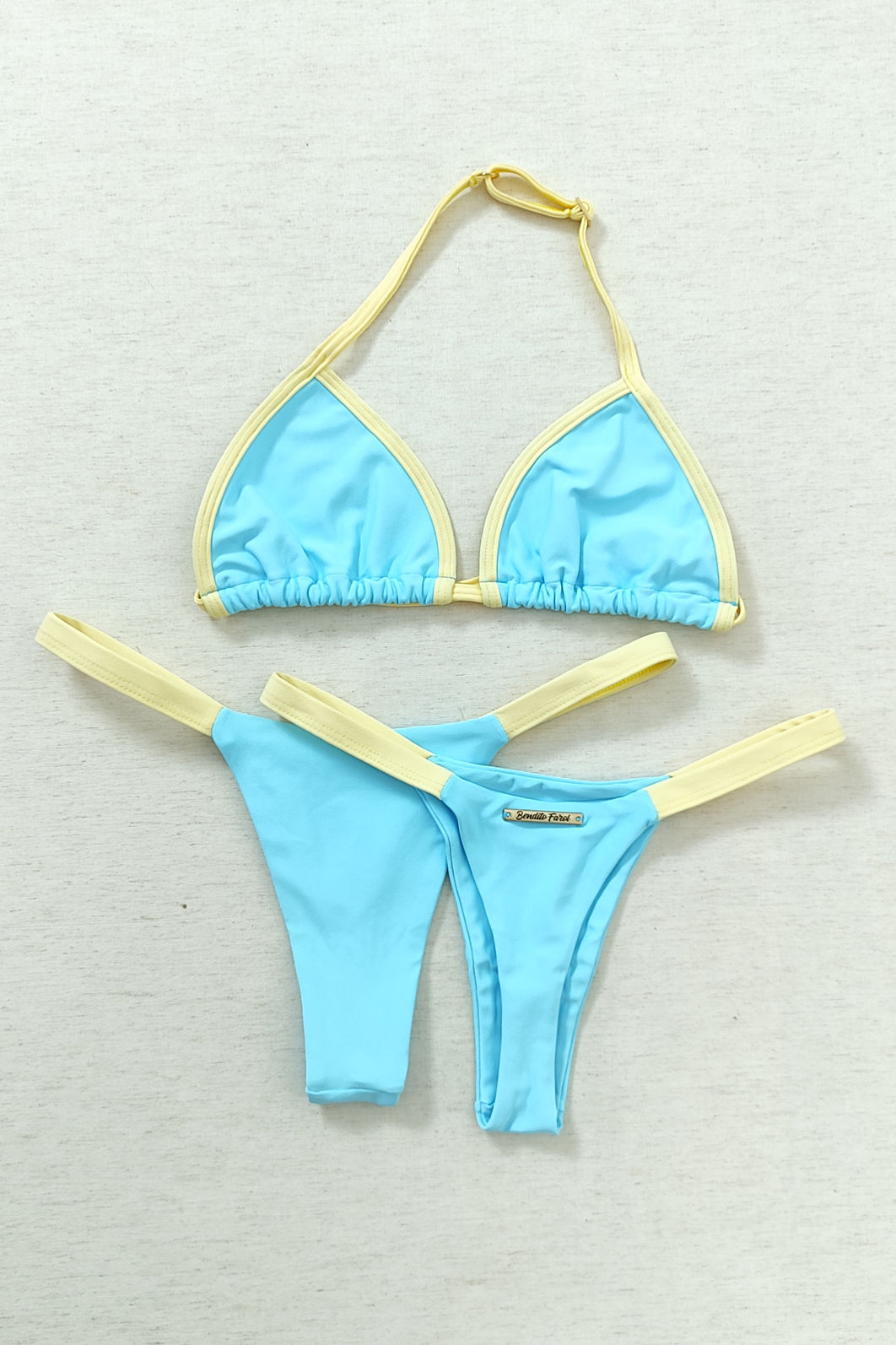 CONJUNTO MARQUINHA BABY | TOP VIES + CALCINHA BABY FIO AZUL SKY E AMARELO MANTEIGA CONJUNTO MARQUINHA BABY | TOP VIES + CALCINHA BABY FIO AZUL SKY E AMARELO MANTEIGA