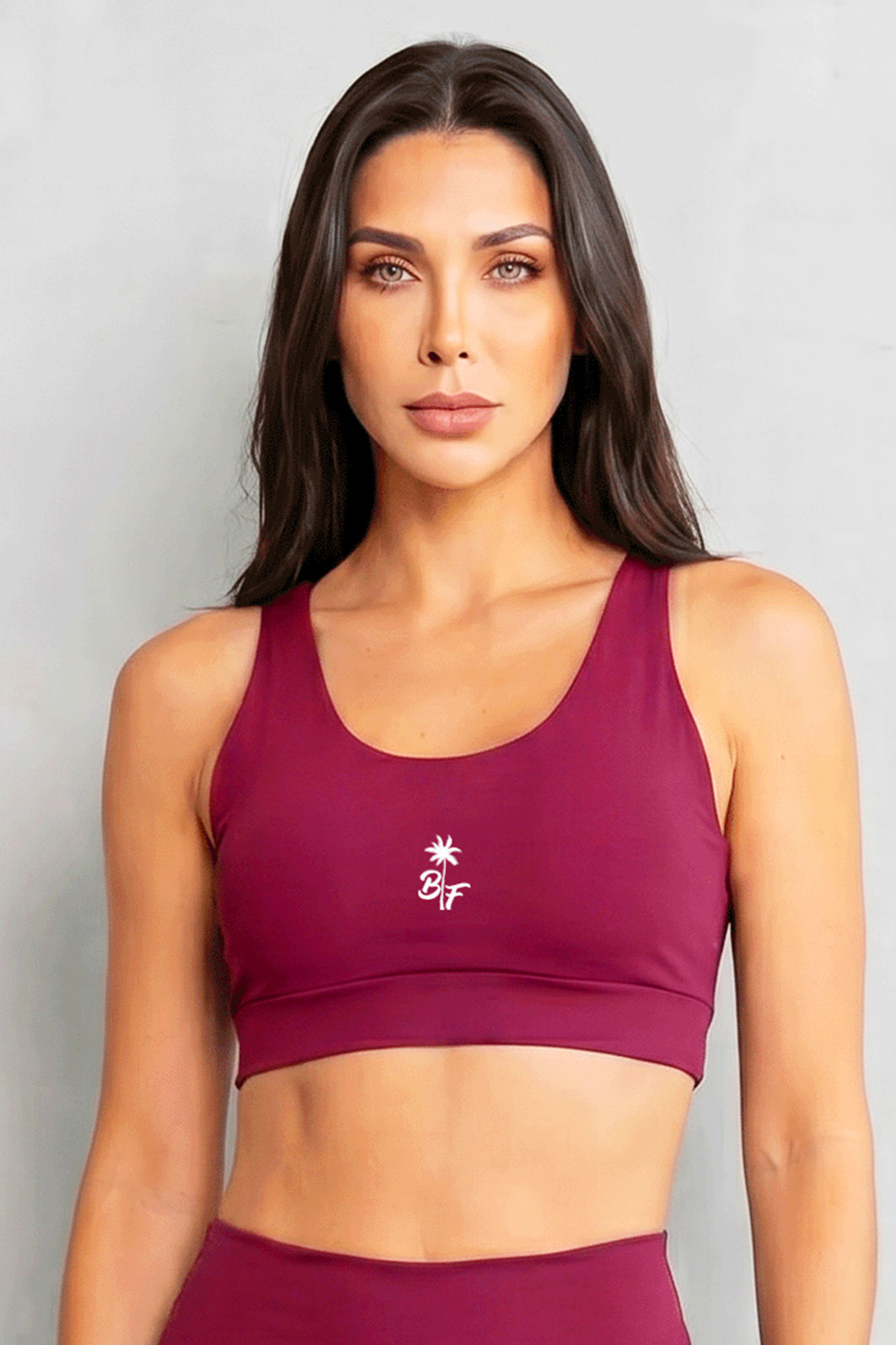TOP FITNESS FEMININO NADADOR VINHO BENDITO FAROL