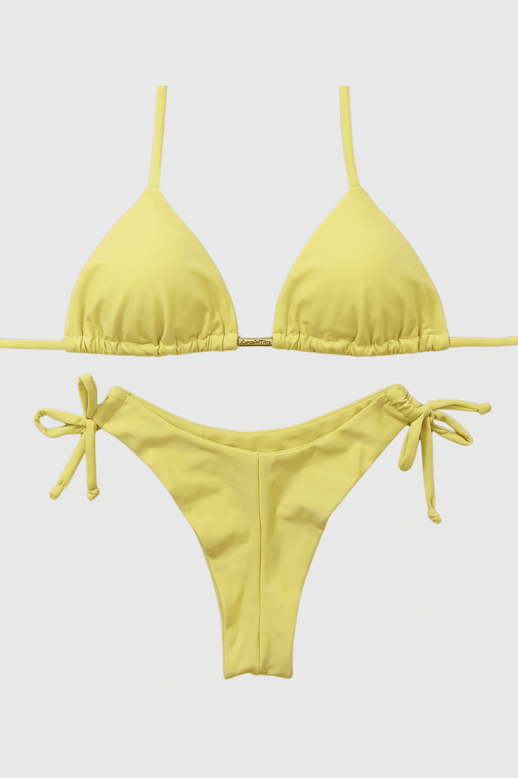 CONJUNTO CORTININHA ASA DELTA DE AMARRAR | AMARELO MANTEIGA