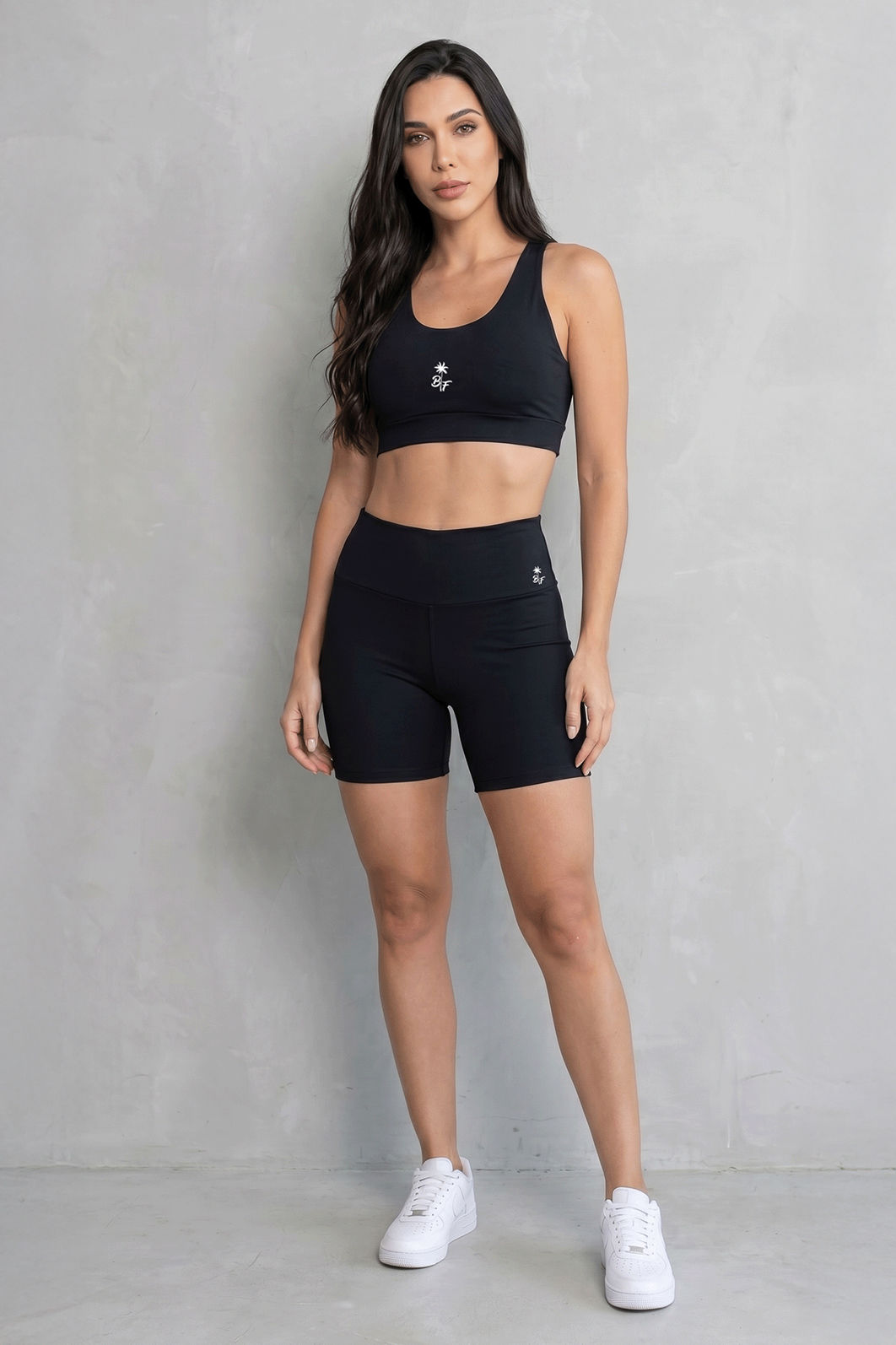 SHORT FITNESS FEMININO PRETO BENDITO FAROL - ZERO TRANSPARÊNCIA