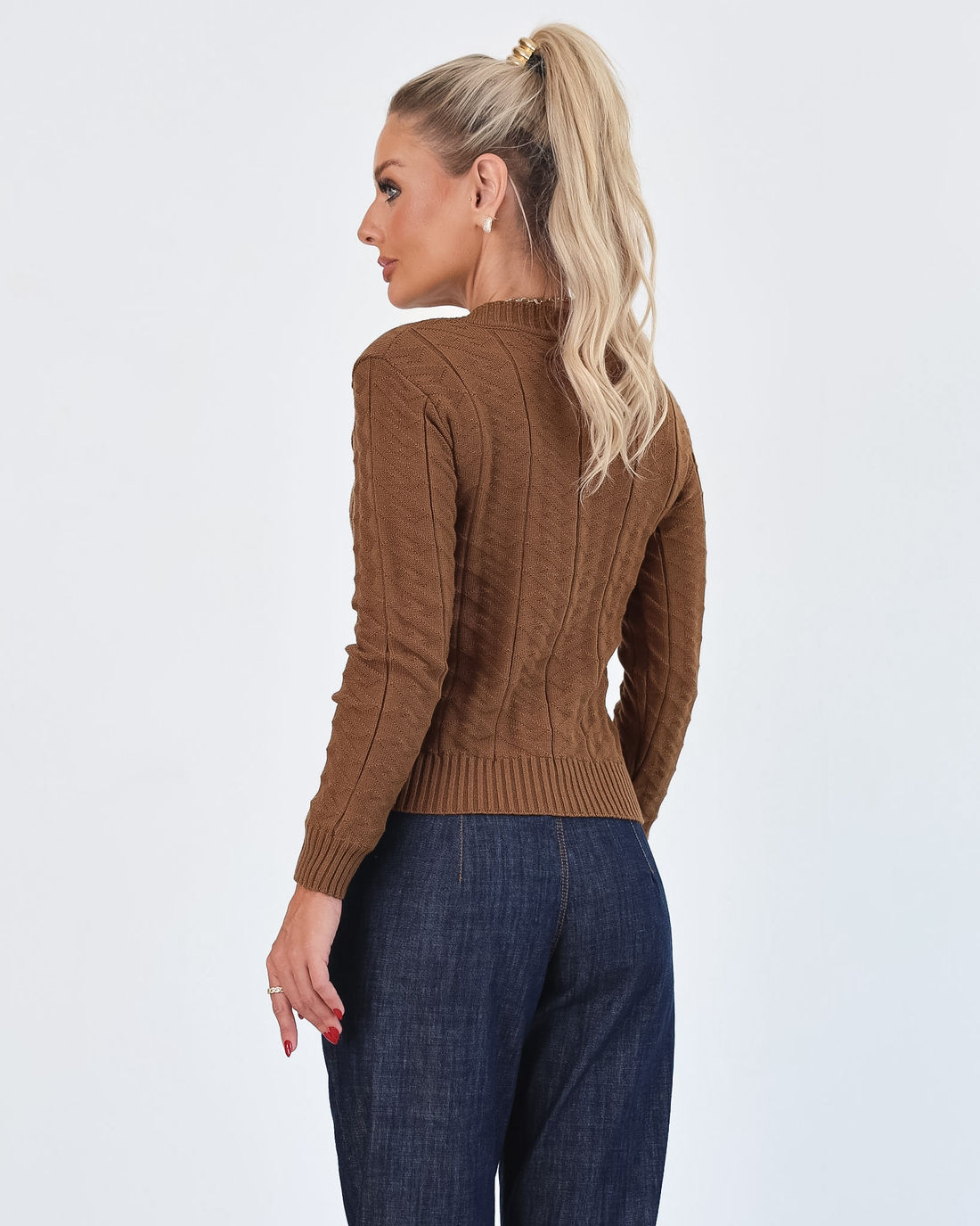 BLUSA MANGA LONGA MODAL LARISSA - CARAMELO BLUSA MANGA LONGA MODAL LARISSA - CARAMELO