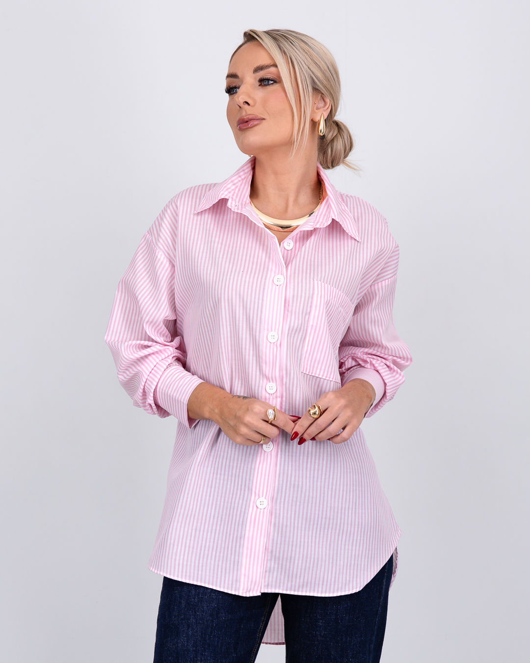 CAMISÃO MANGA LONGA ELISA - ROSA BEBÊ CAMISÃO MANGA LONGA ELISA - ROSA BEBÊ