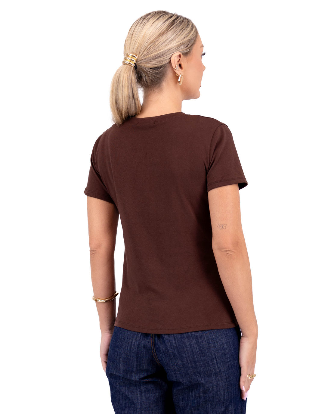 T-SHIRT CECILIA - MARROM CAFÉ T-SHIRT CECILIA - MARROM CAFÉ