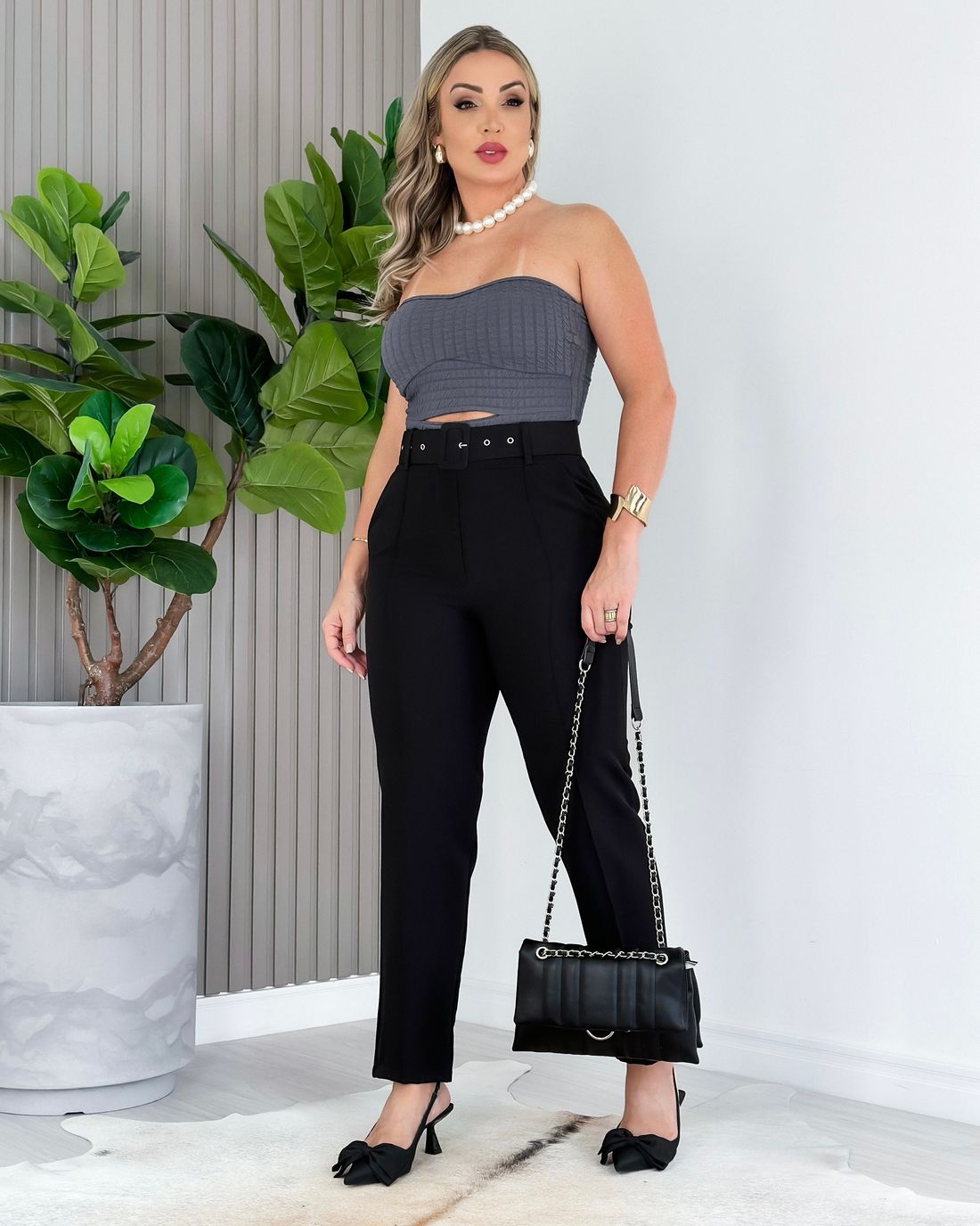 CALÇA  ALFAIATARIA TAMI - PRETO
