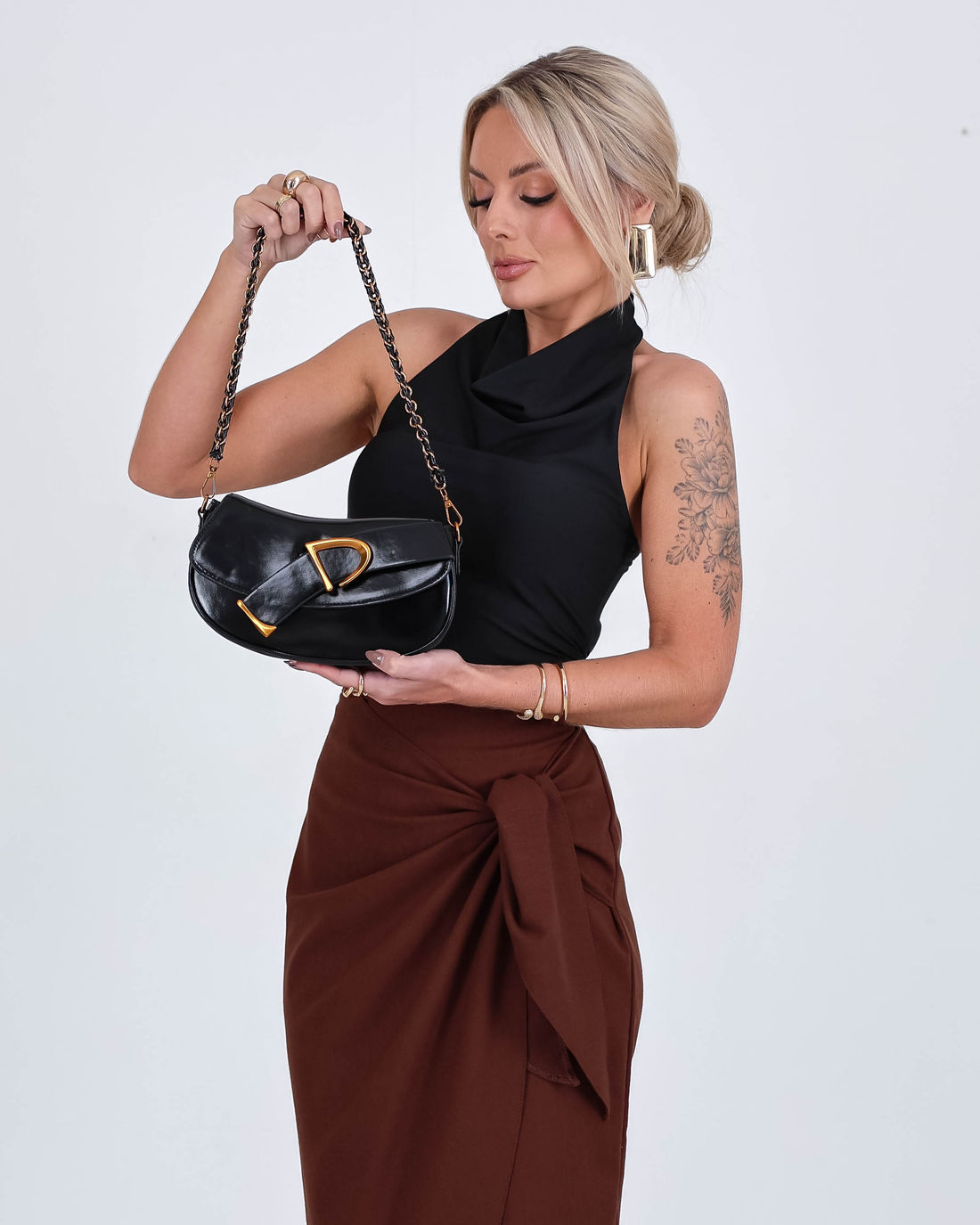 BOLSA COURO ECO MORGANA - PRETO BOLSA COURO ECO MORGANA - PRETO
