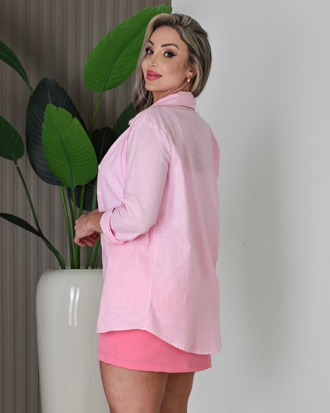 SHORT SAIA ALFAIATARIA ANÁDIA - ROSA