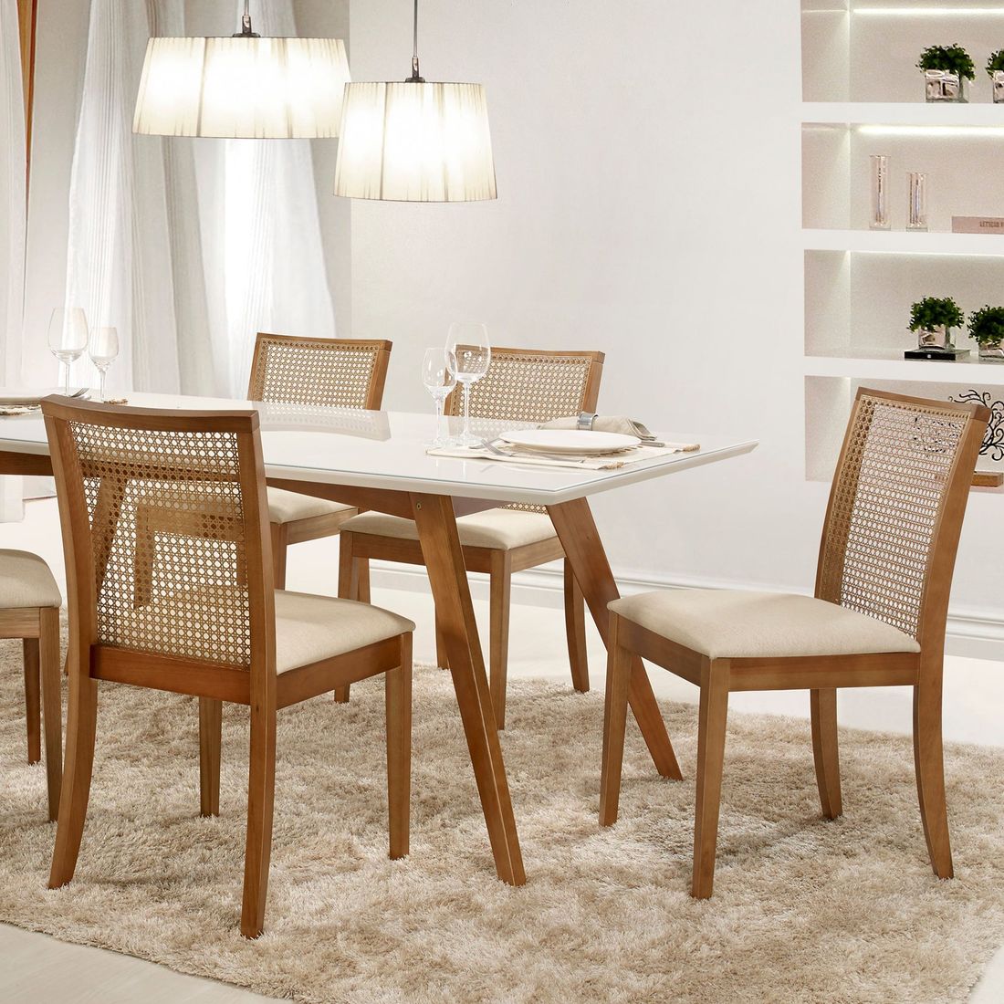 Cadeira Com Encosto Tela de Palha Sextavada - Mely Decorou Home Store -  Móveis de design