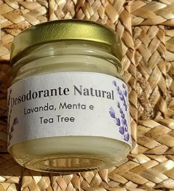 Desodorante natural 45g lavanda, menta e tea tree