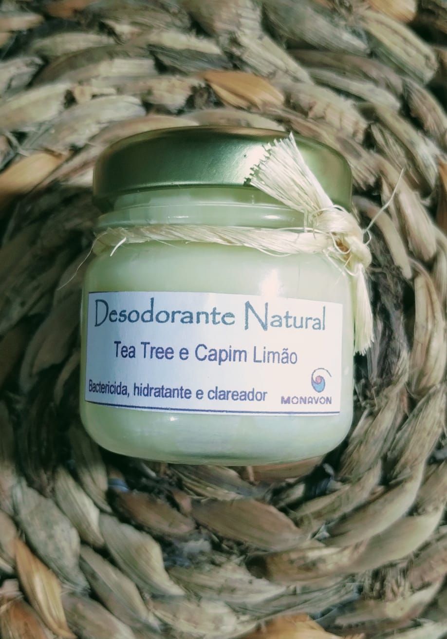 Desodorante natural tea tree e capim limão