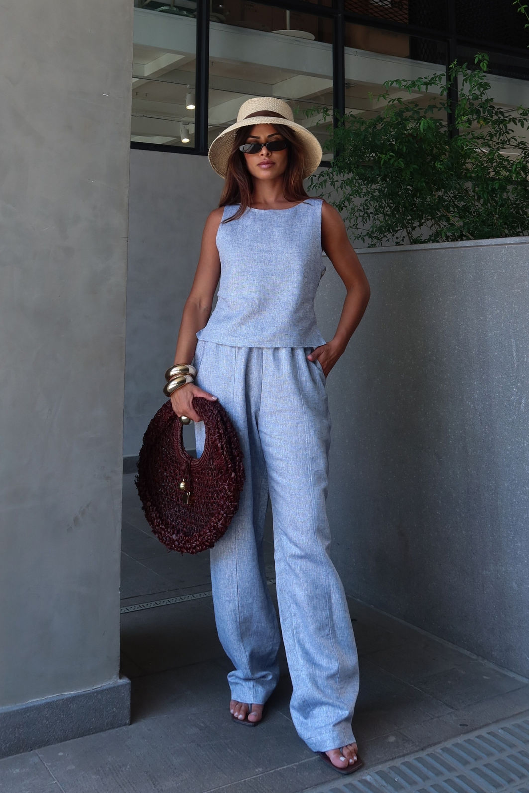 Regata Linho com Brilho com Botões 2 Cores