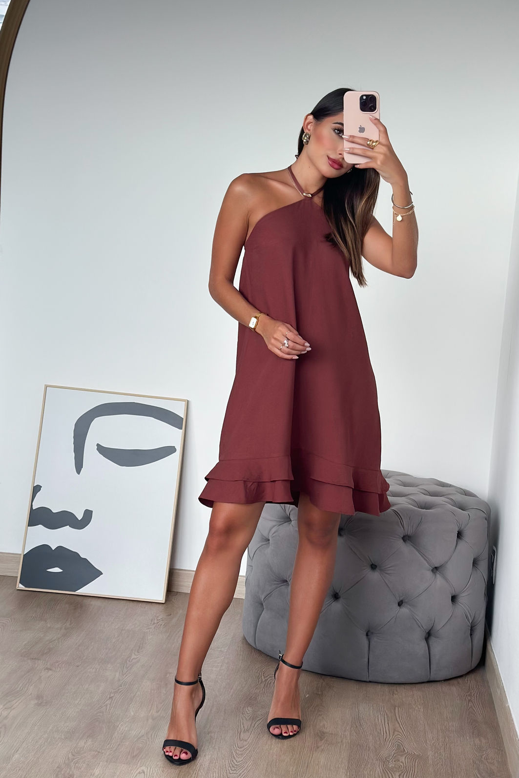 Vestido Marrant com Fivela 2 Cores Vestido Marrant com Fivela 2 Cores
