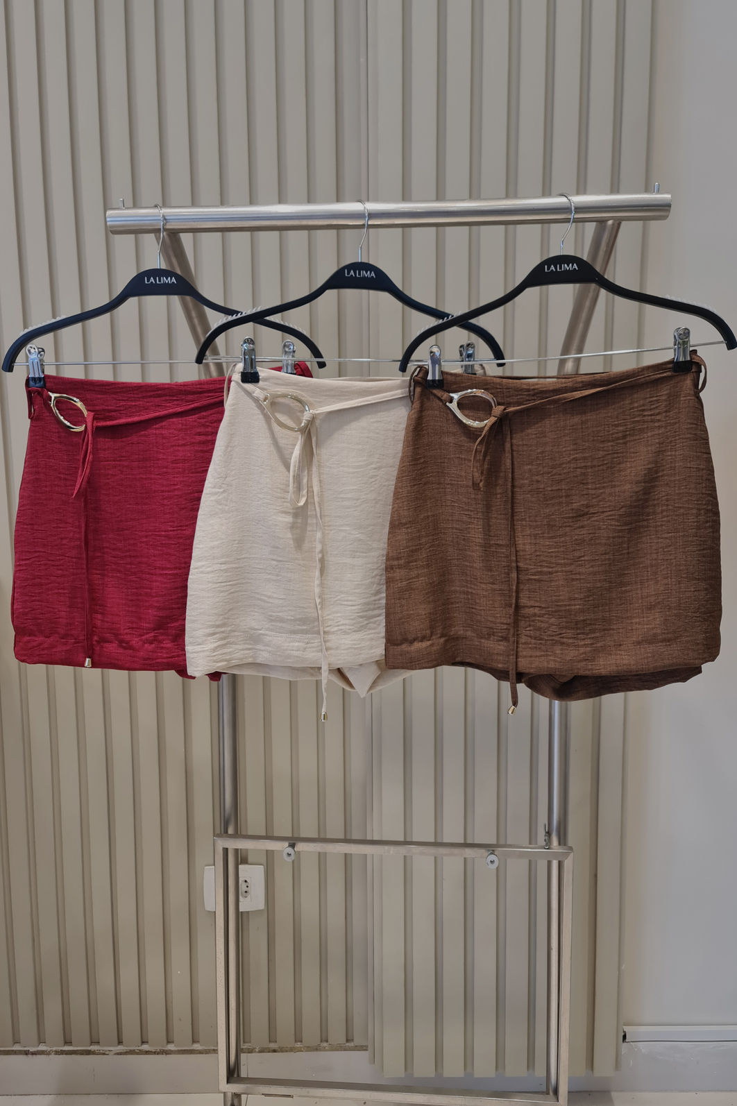 Short Saia Cinto Boho 3 Cores