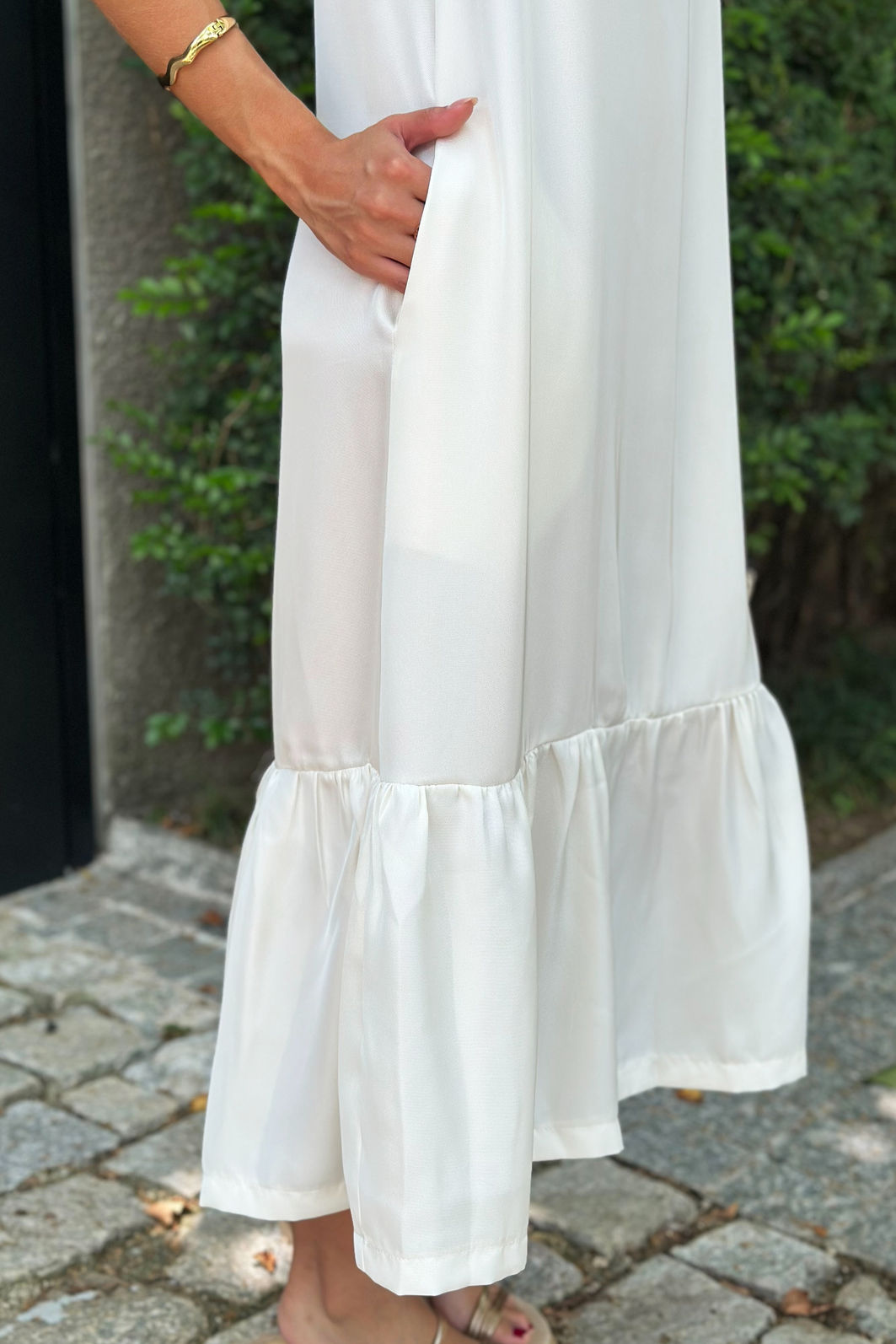 Vestido Liso Decote Reto Amplo 4 Cores