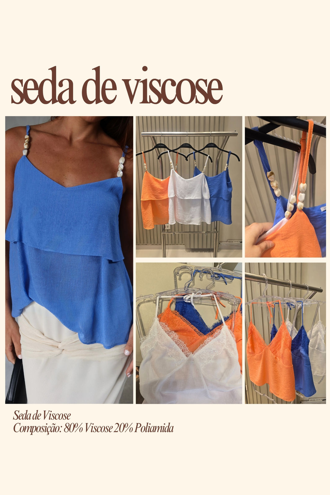 Blusa Renda Seda 3 Cores