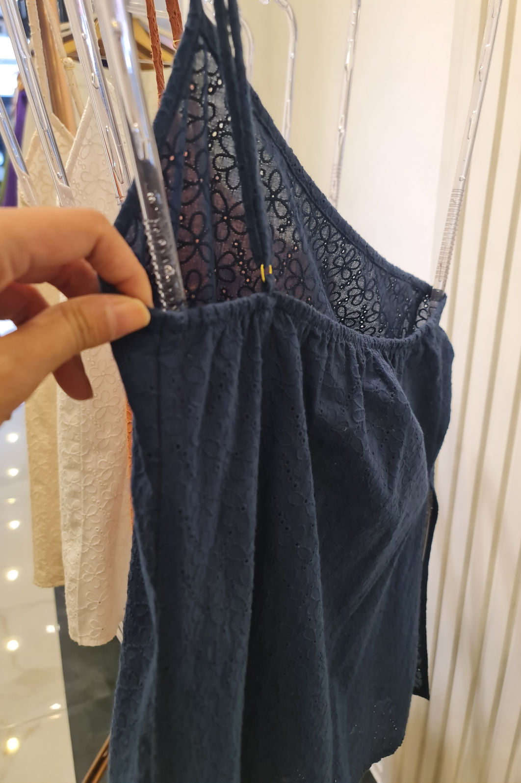 Alcinha 1 Ombro Laise Bordado 4 Cores