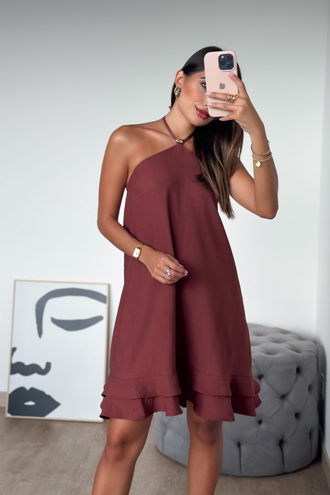Vestido Marrant com Fivela 2 Cores Vestido Marrant com Fivela 2 Cores