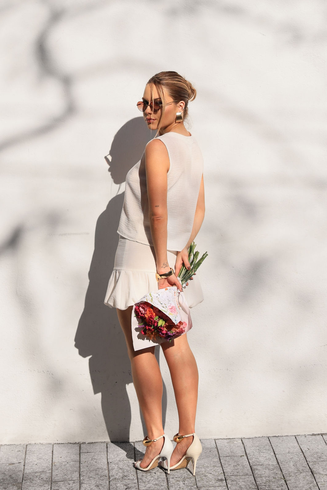 Conjunto Colete Laços + Saia Balonê 4 Cores