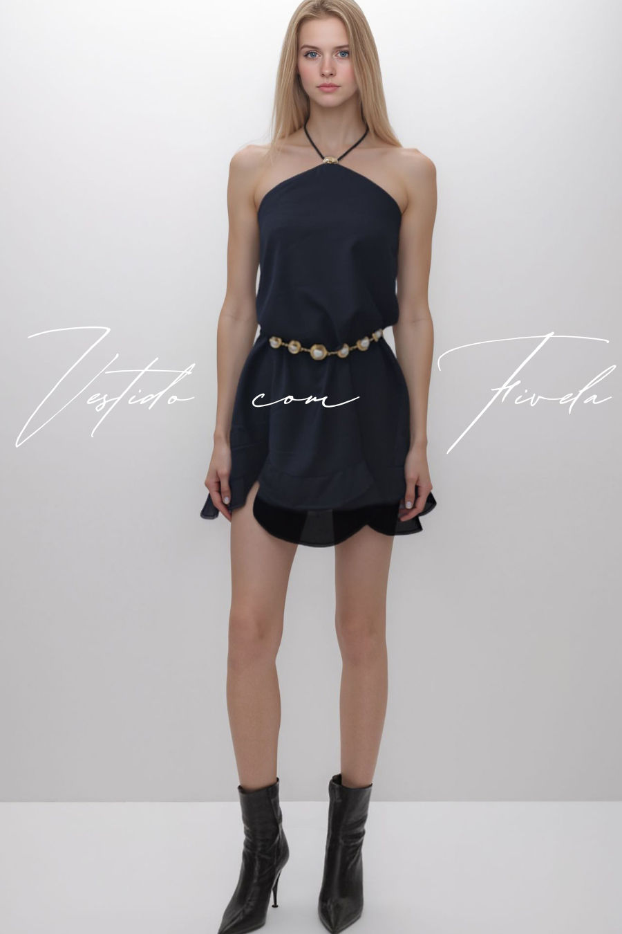 Vestido Marrant com Fivela 2 Cores Vestido Marrant com Fivela 2 Cores