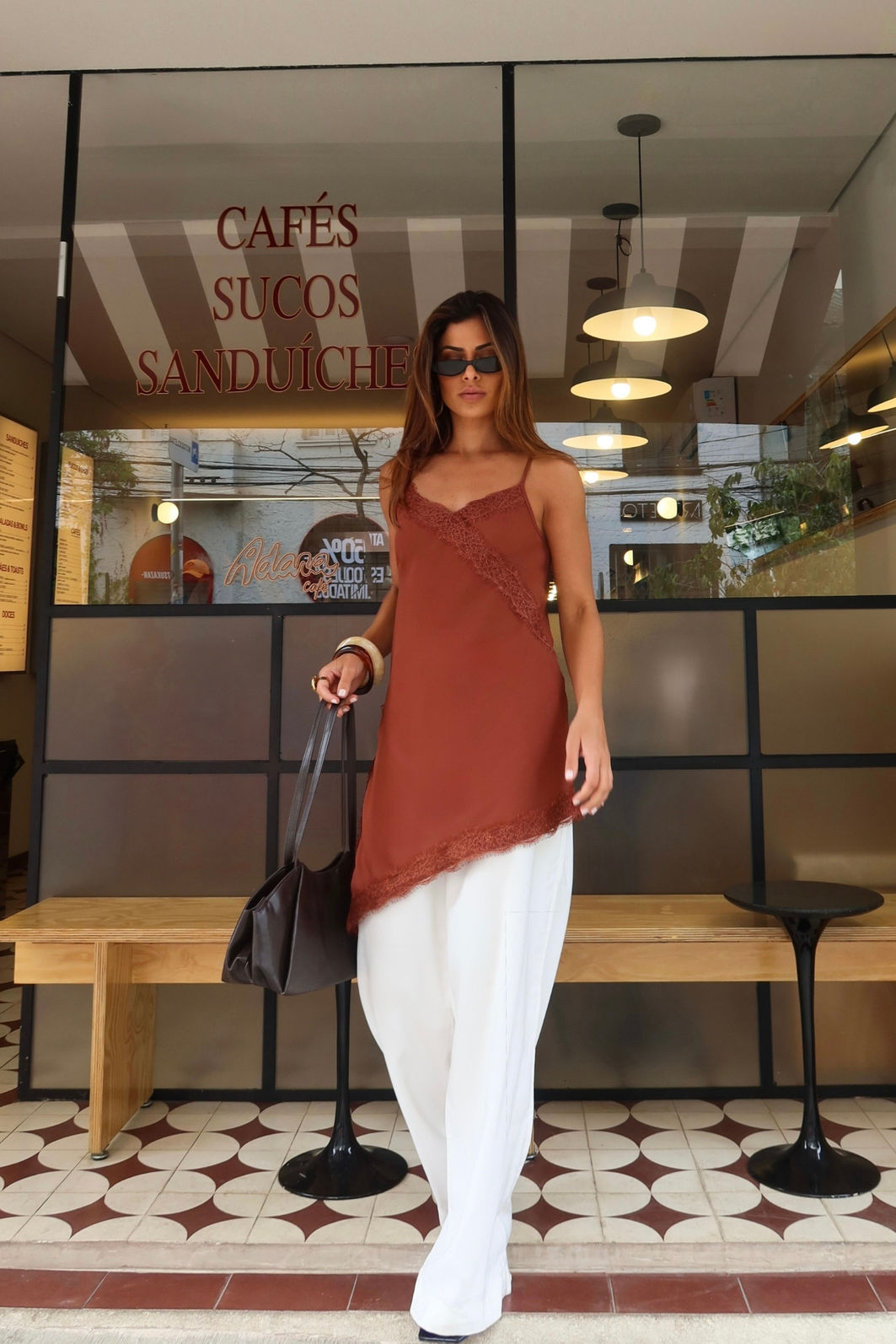 Blusa Vestido Renda Crepe 4 Cores