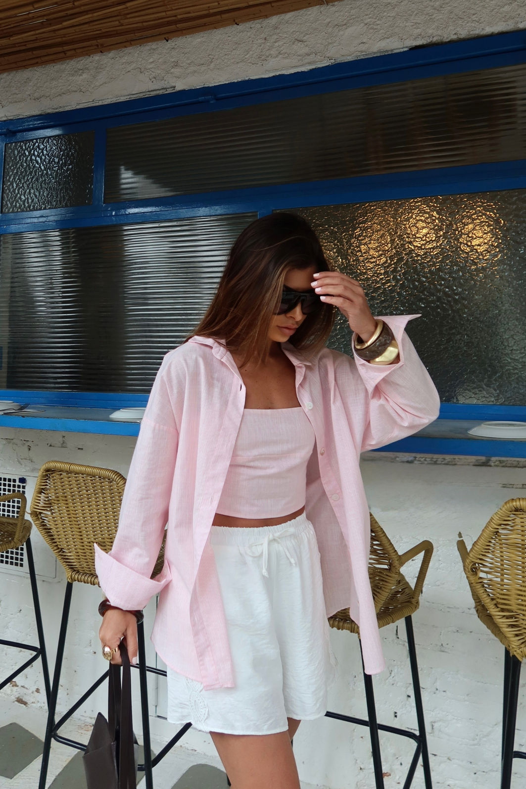 Conjunto Camisa e Top 100% Alogão 2 Cores Conjunto Camisa e Top 100% Alogão 2 Cores