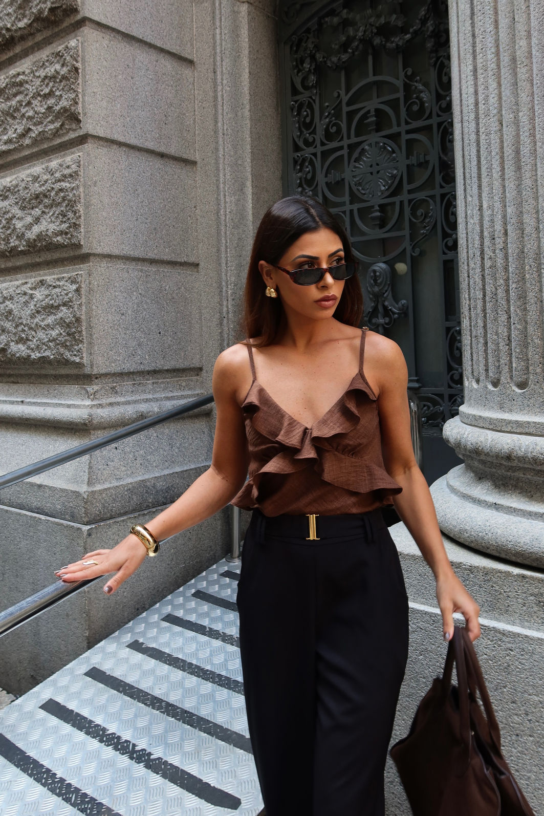 Blusa de Babados em Crepe Boho 3 Cores