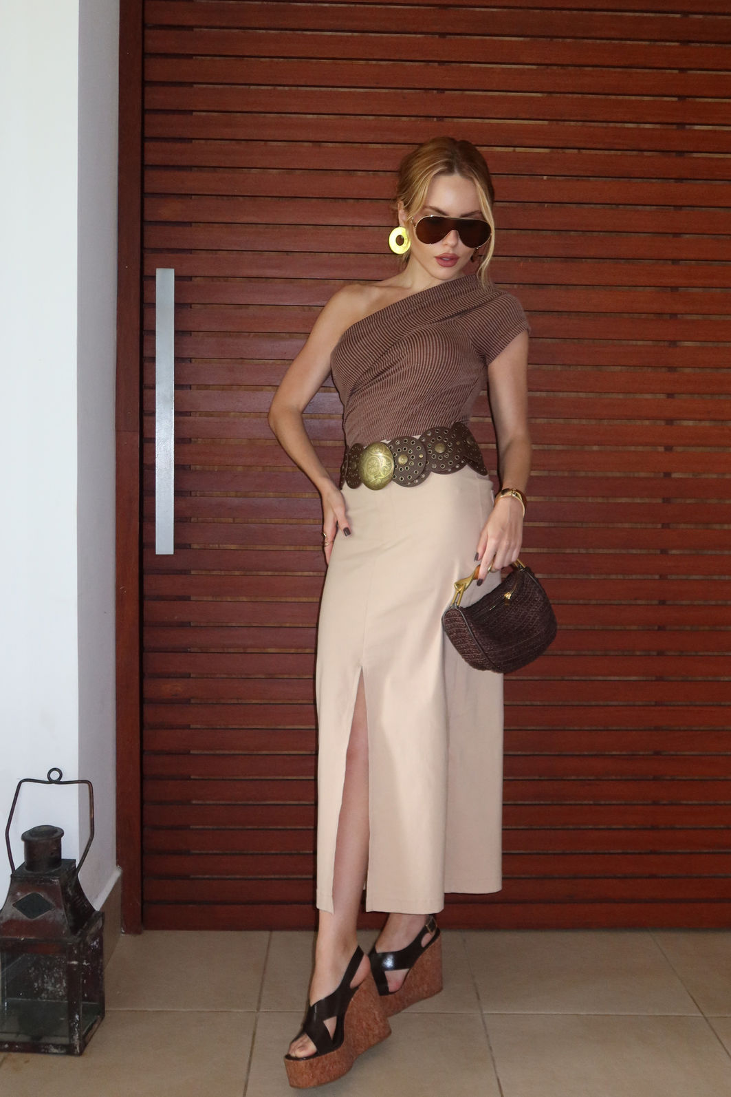 Saia em Bengaline com Fenda Frontal 3 Cores