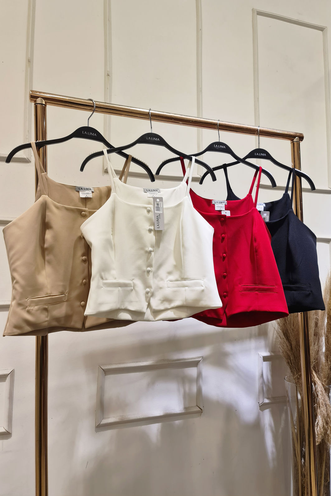 Colete Alça de Alfaiataria 4 Cores Colete Alça de Alfaiataria 4 Cores