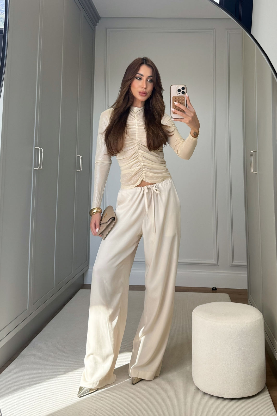 Calça Soltinha com Cinto Ajustável 3 Cores Calça Soltinha com Cinto Ajustável 3 Cores