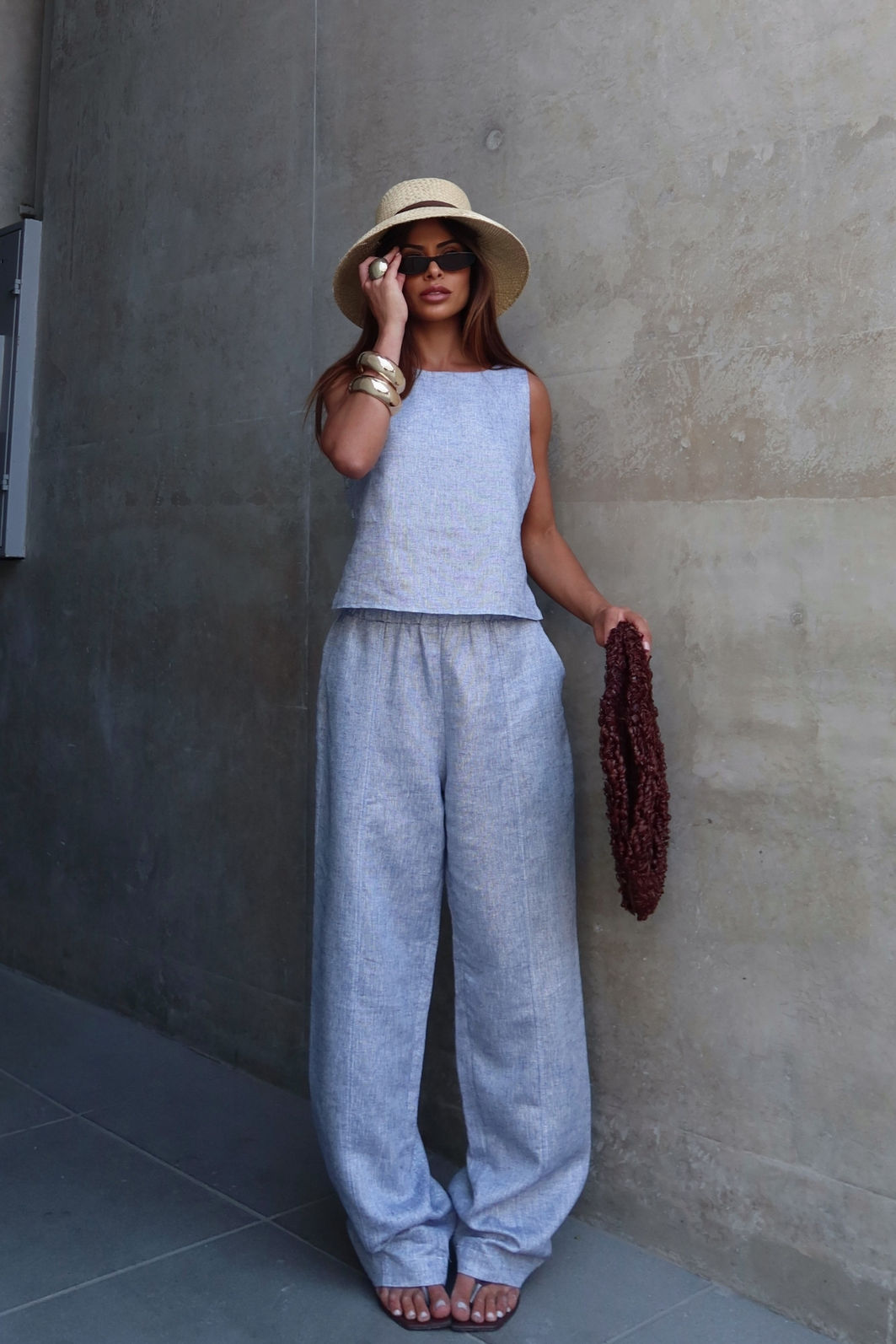 Regata Linho com Brilho com Botões 2 Cores