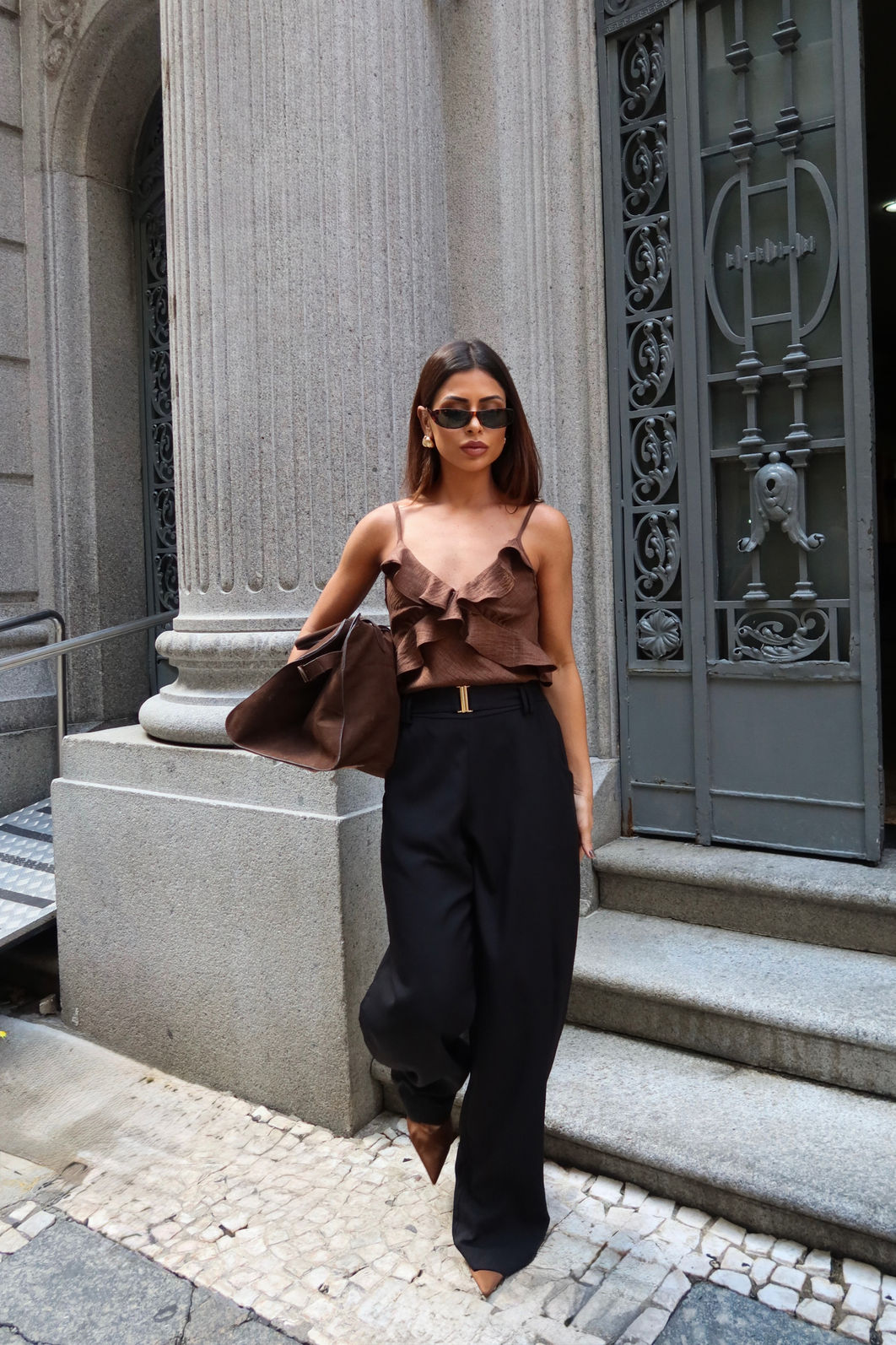 Blusa de Babados em Crepe Boho 3 Cores