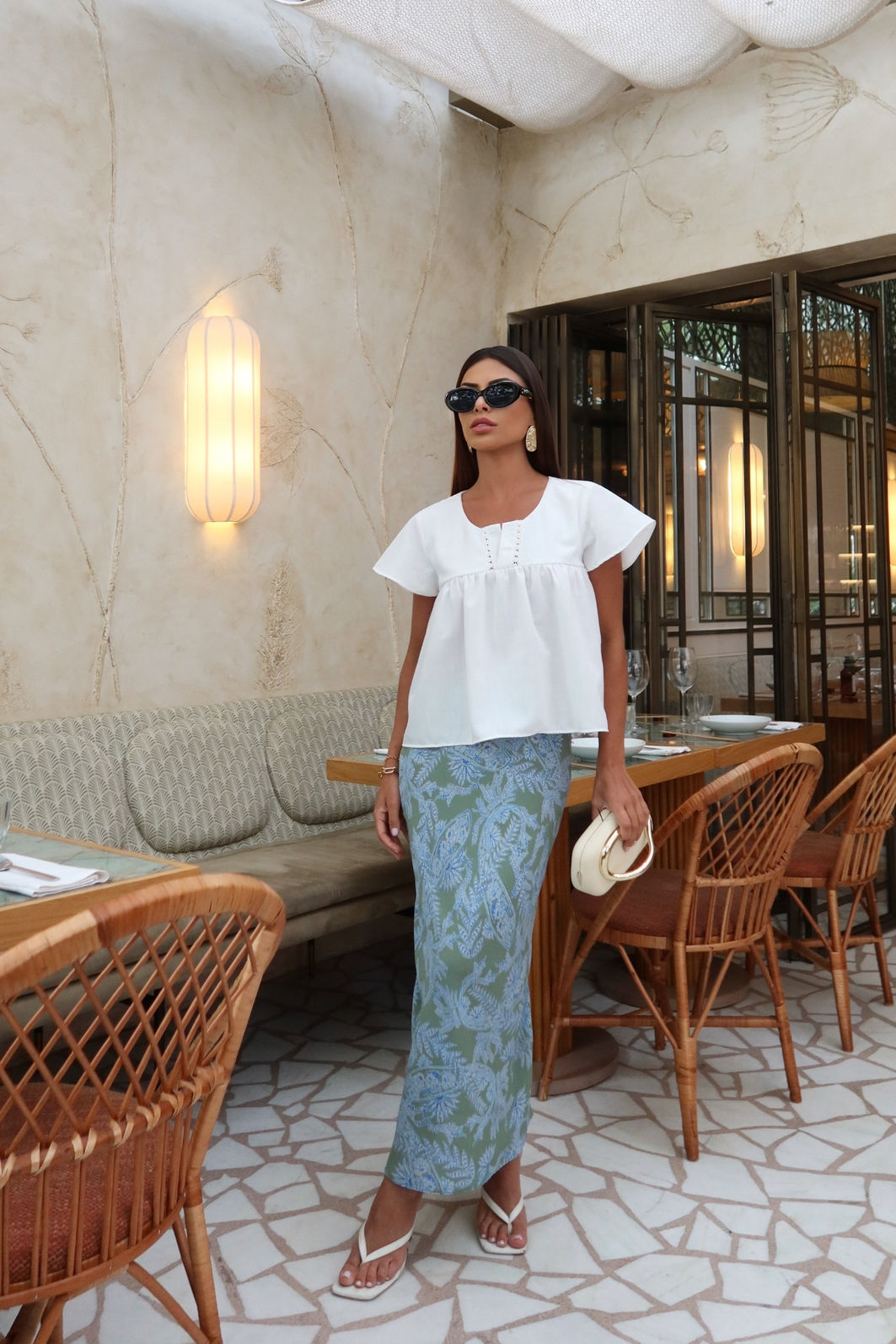 Bata de Manga com Pala e Renda 3 Cores