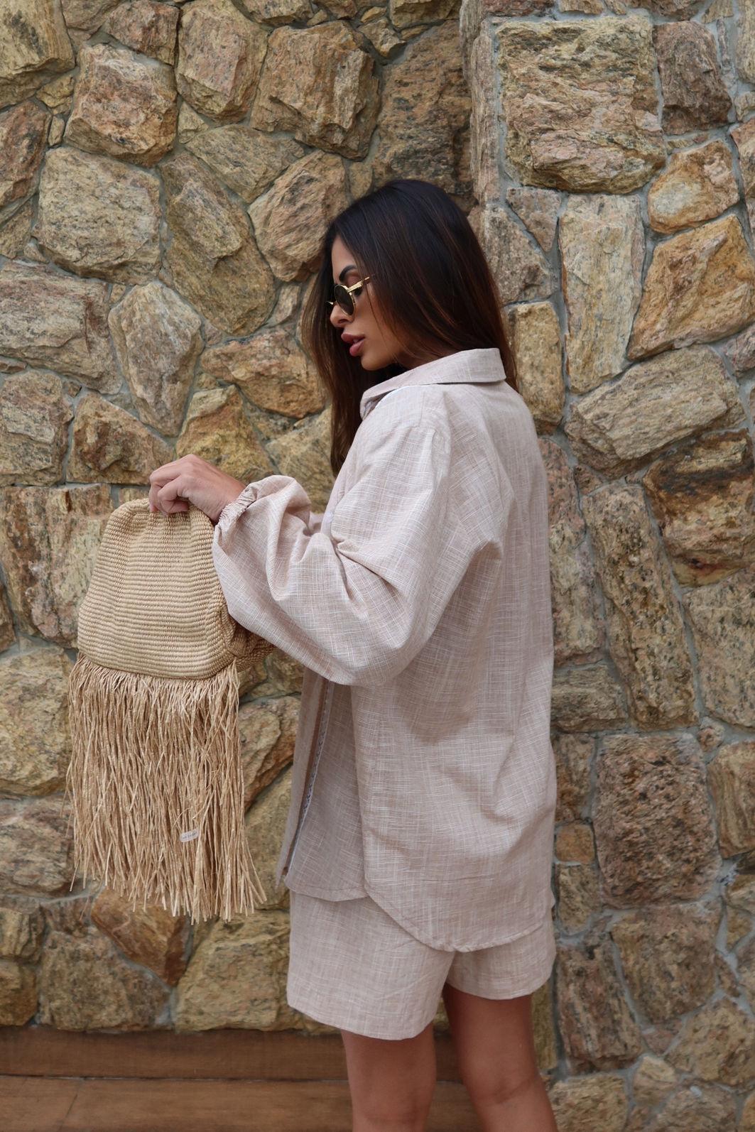 Bermuda 100% Algodão Chambrei 2 Cores