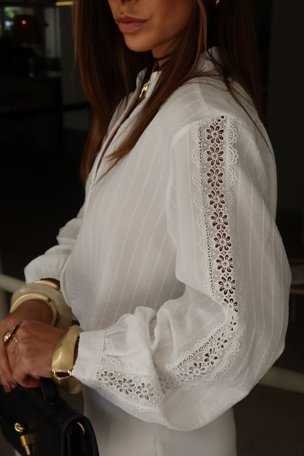 Camisa Renda Bordada 2 Cores