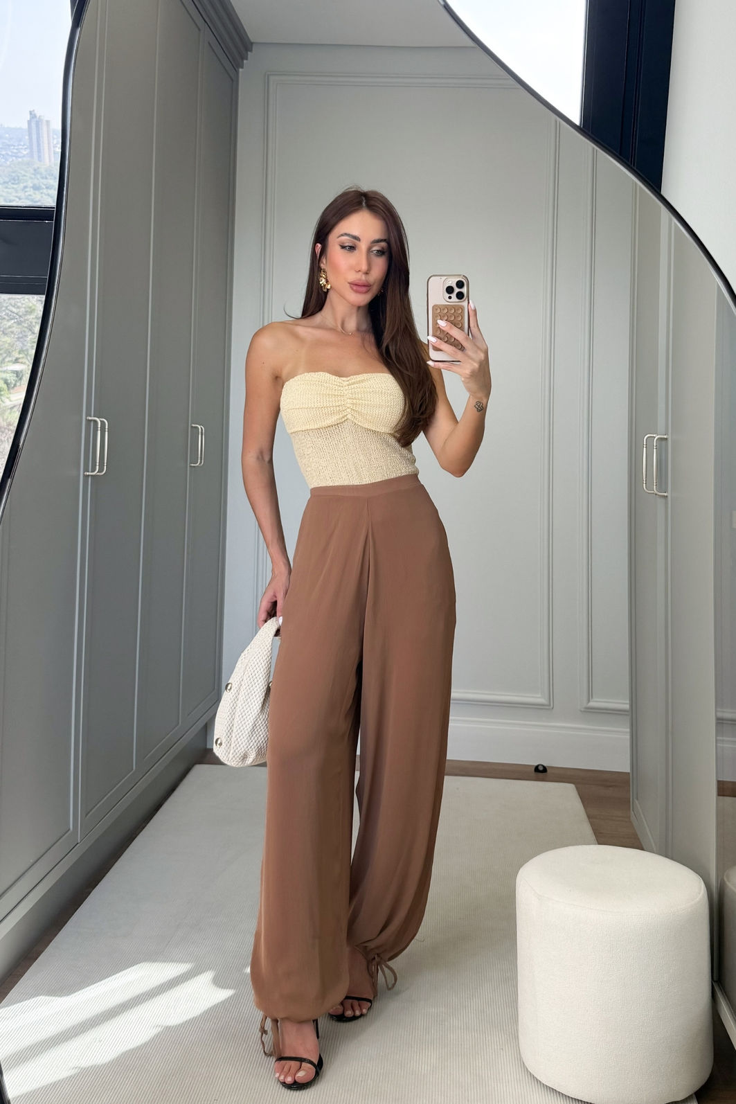 Calça Pantalona Aladim com Barra Ajustável 4 cores Calça Pantalona Aladim com Barra Ajustável 4 cores