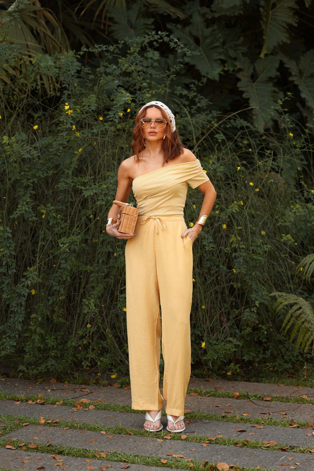 Blusa Assimétrica 1 Ombro Drapeada Ribbana 4 Cores