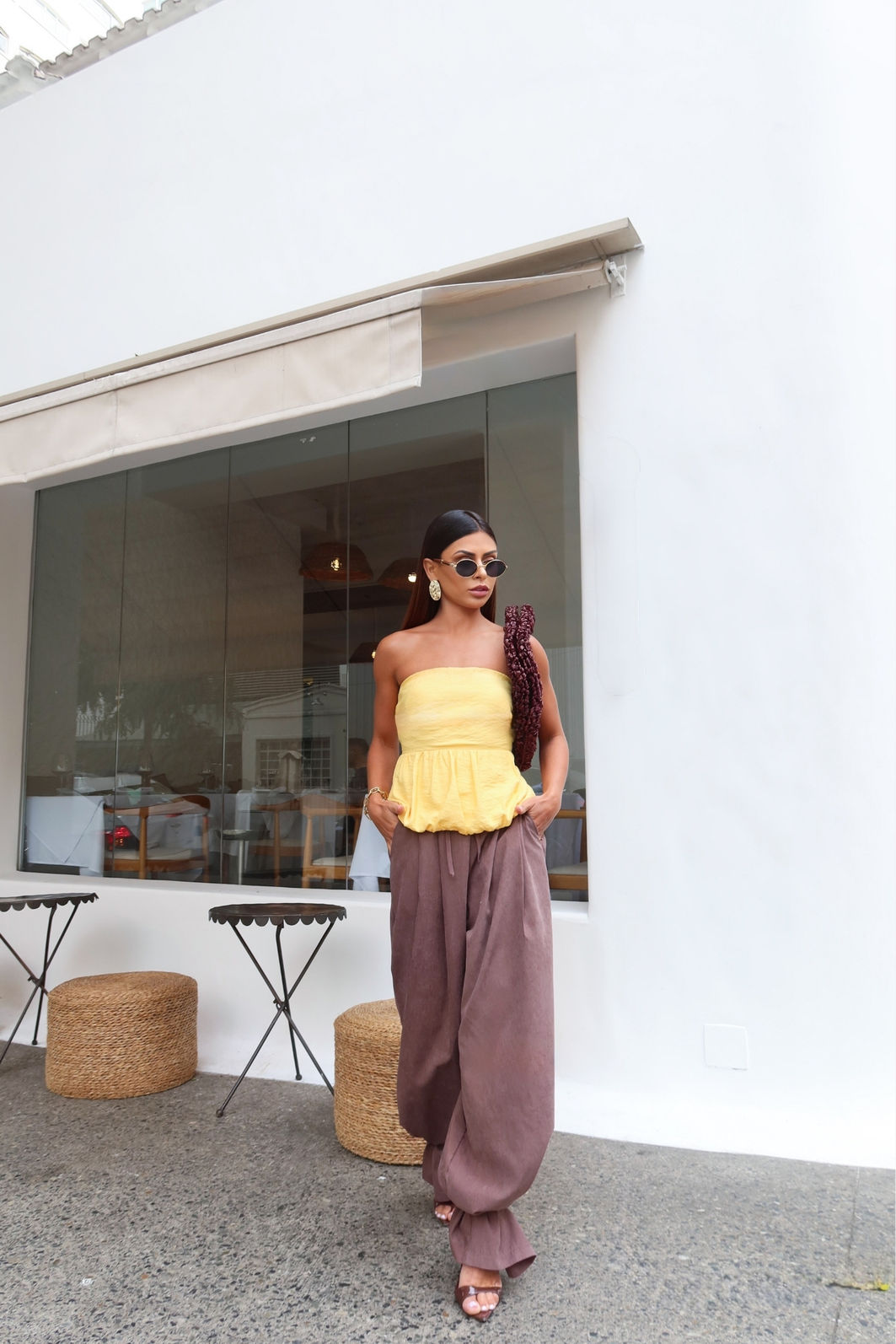 Calça Pantalona Fluida Cintura Ajustável 3 Cores Calça Pantalona Fluida Cintura Ajustável 3 Cores