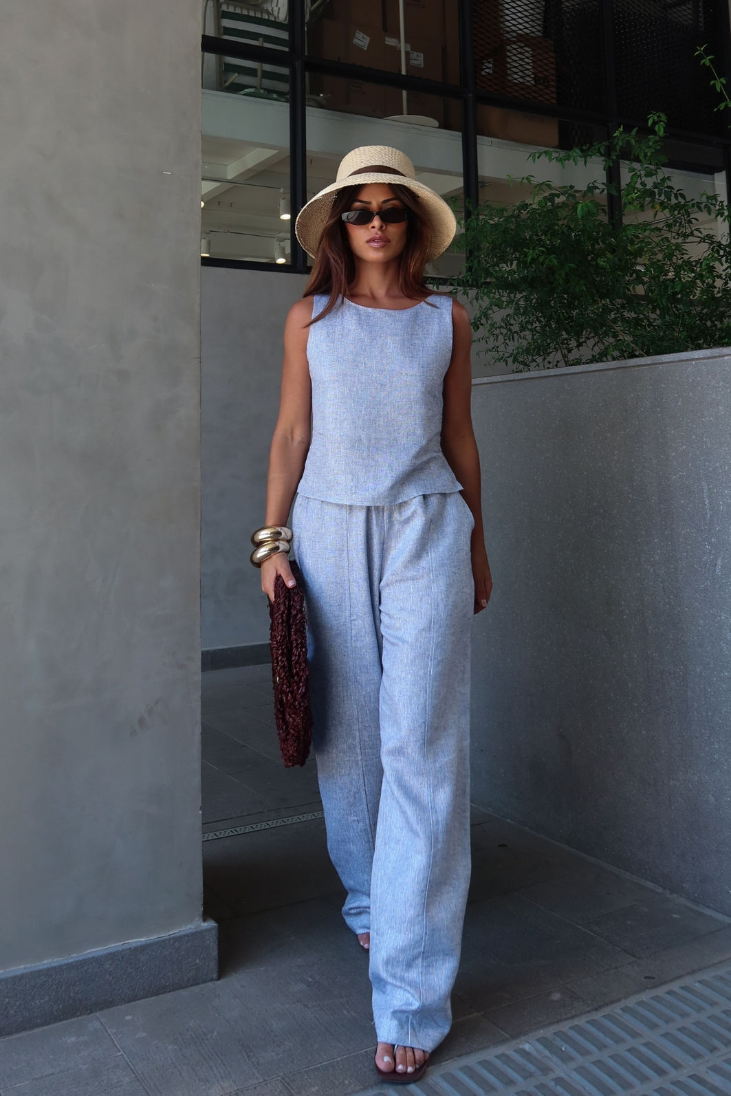 Regata Linho com Brilho com Botões 2 Cores